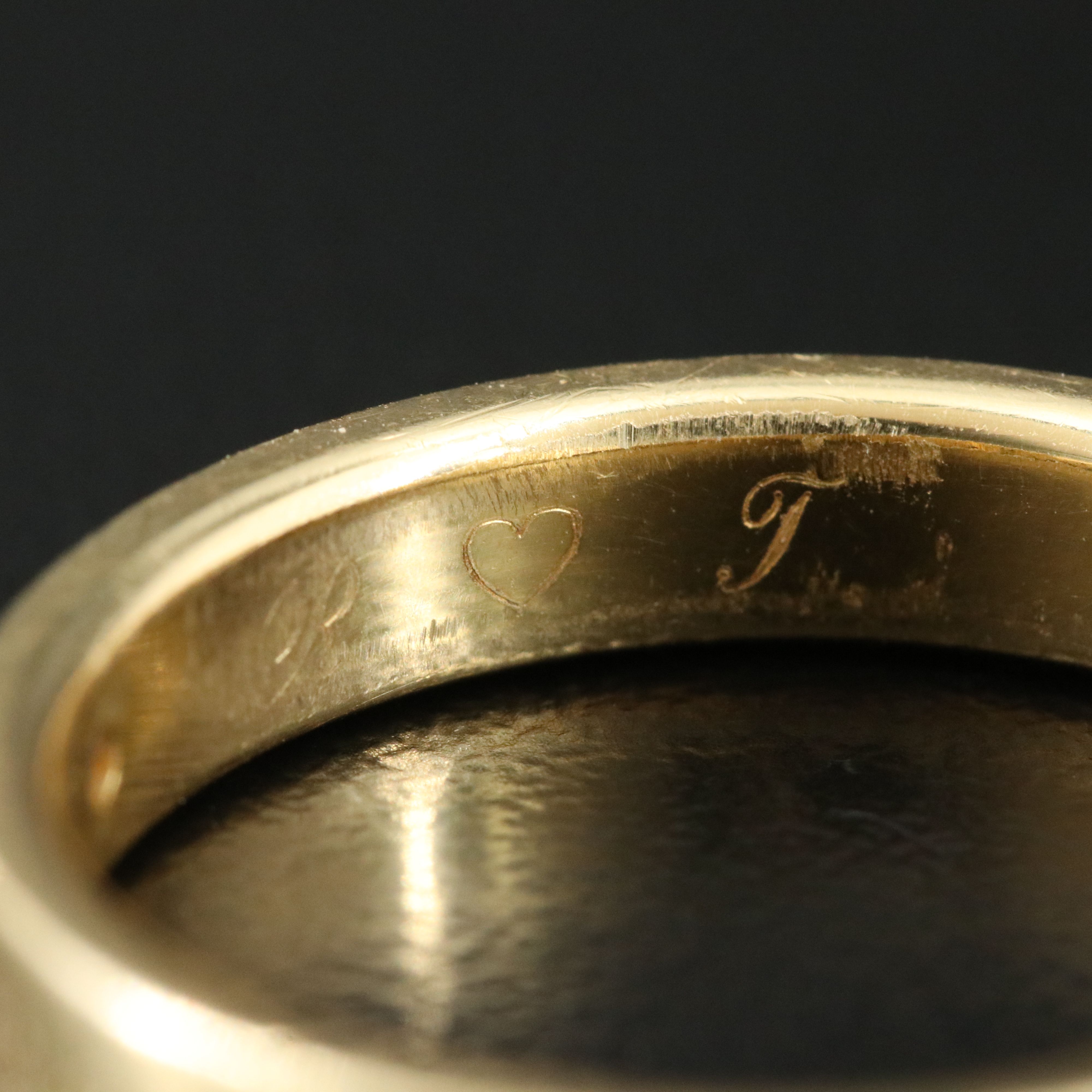 Tiffany & Co. 18K Logo Band Ring with Diamond Accents