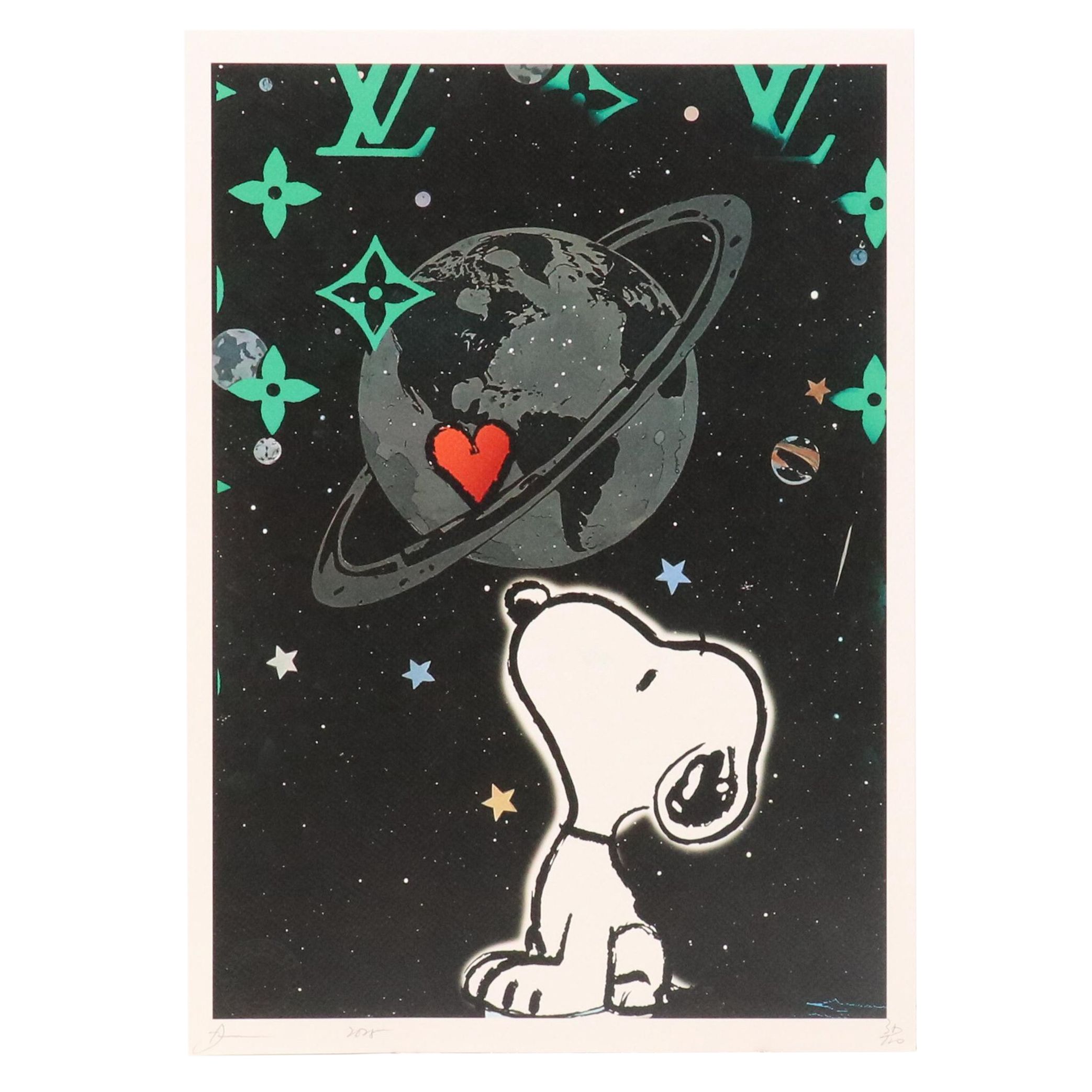Death NYC Graphic Digital Print Featuring Stargazing Snoopy x LV, 2025