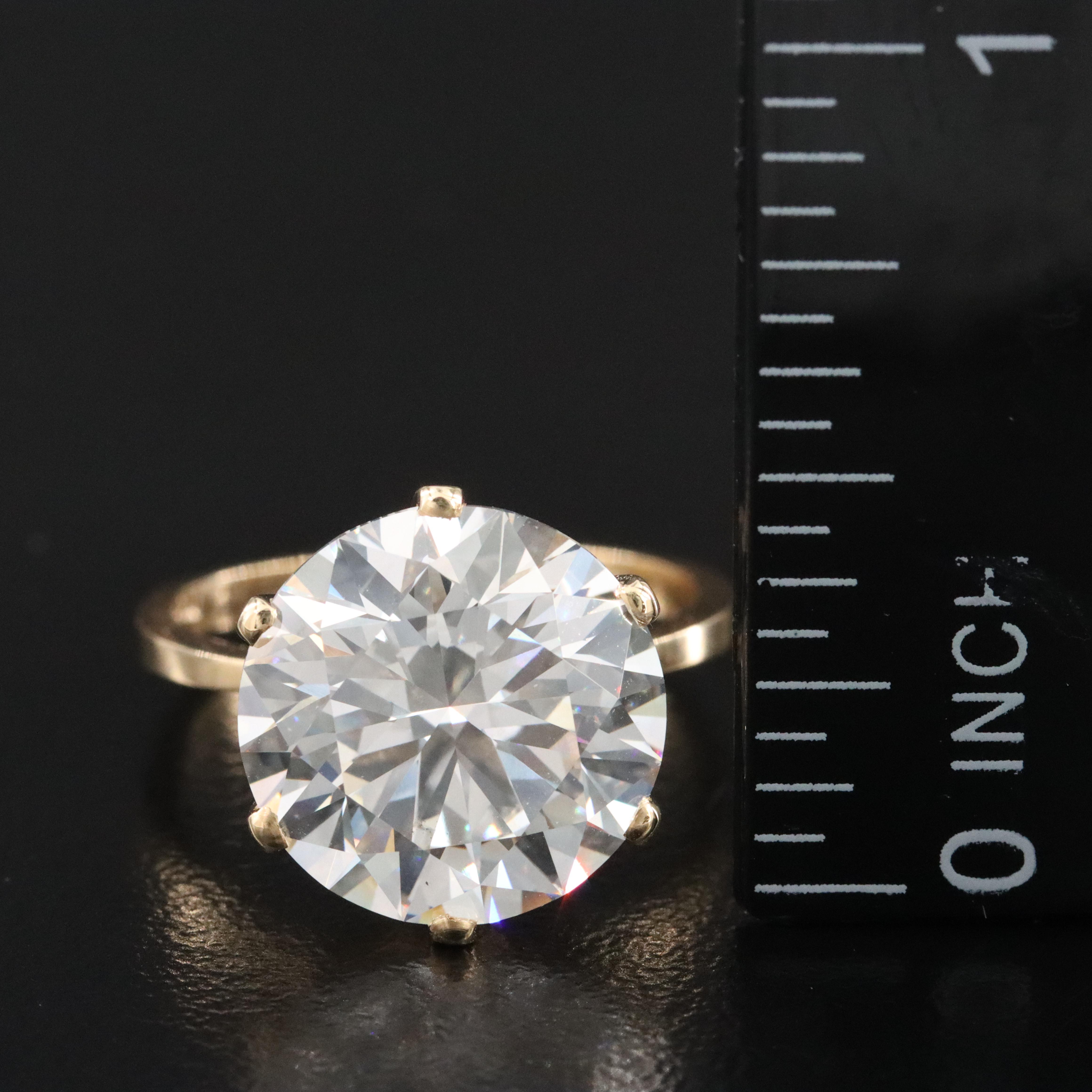 18K 7.03 CT Lab Grown Diamond Ring with IGI Report