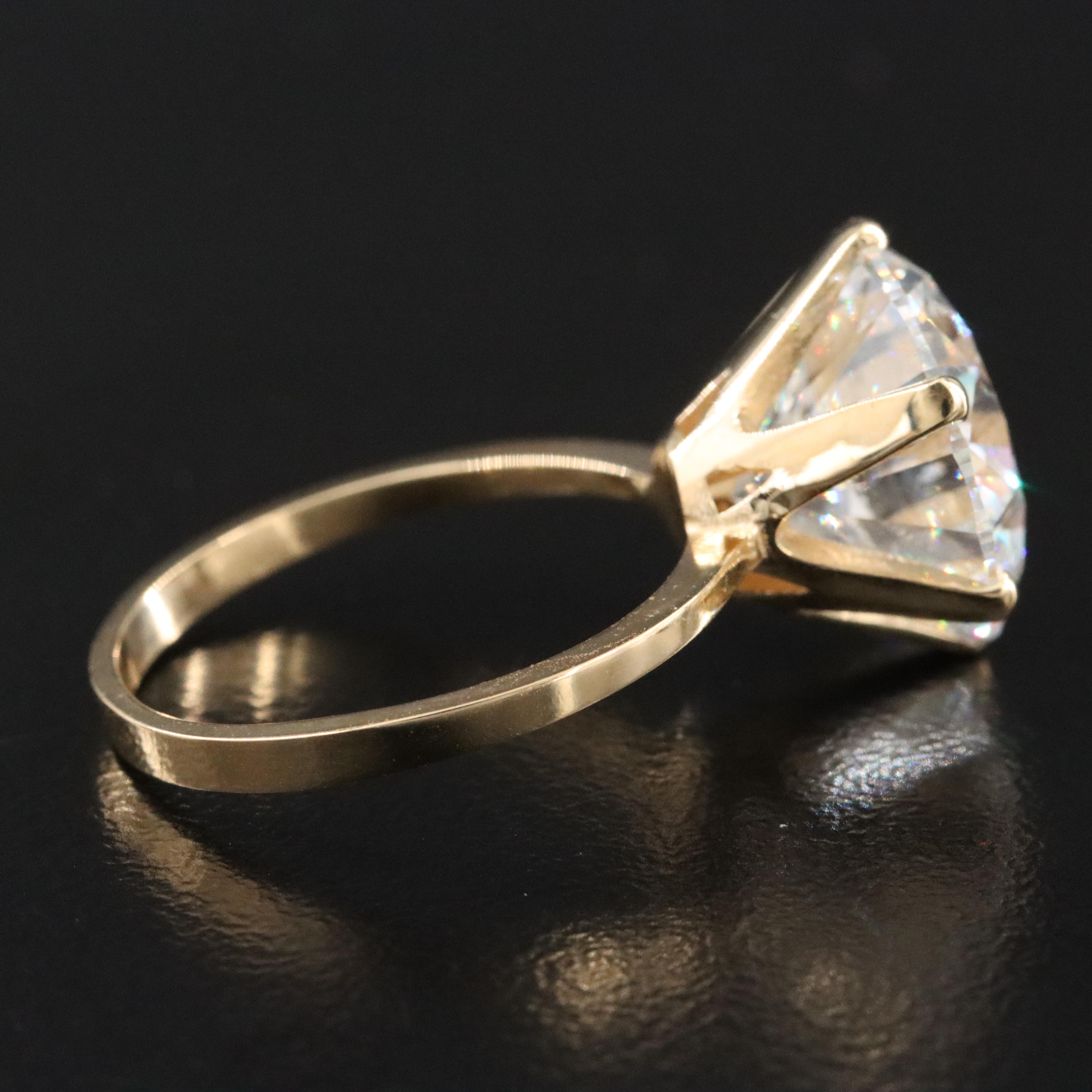 18K 7.03 CT Lab Grown Diamond Ring with IGI Report