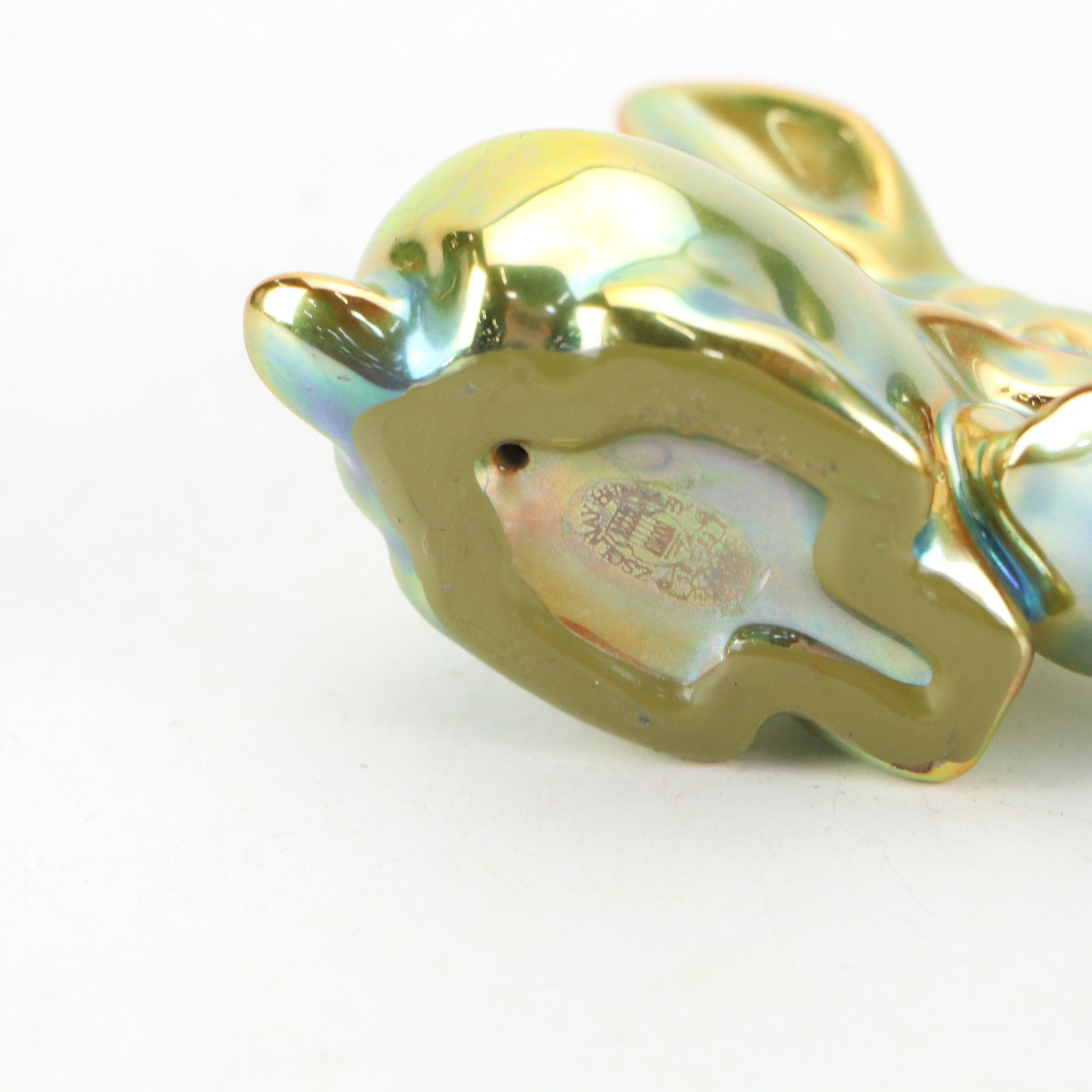 Zsolnay Porcelain Rabbit, Pewter Egg-Shaped Still Bank, & More Rabbit Figurines