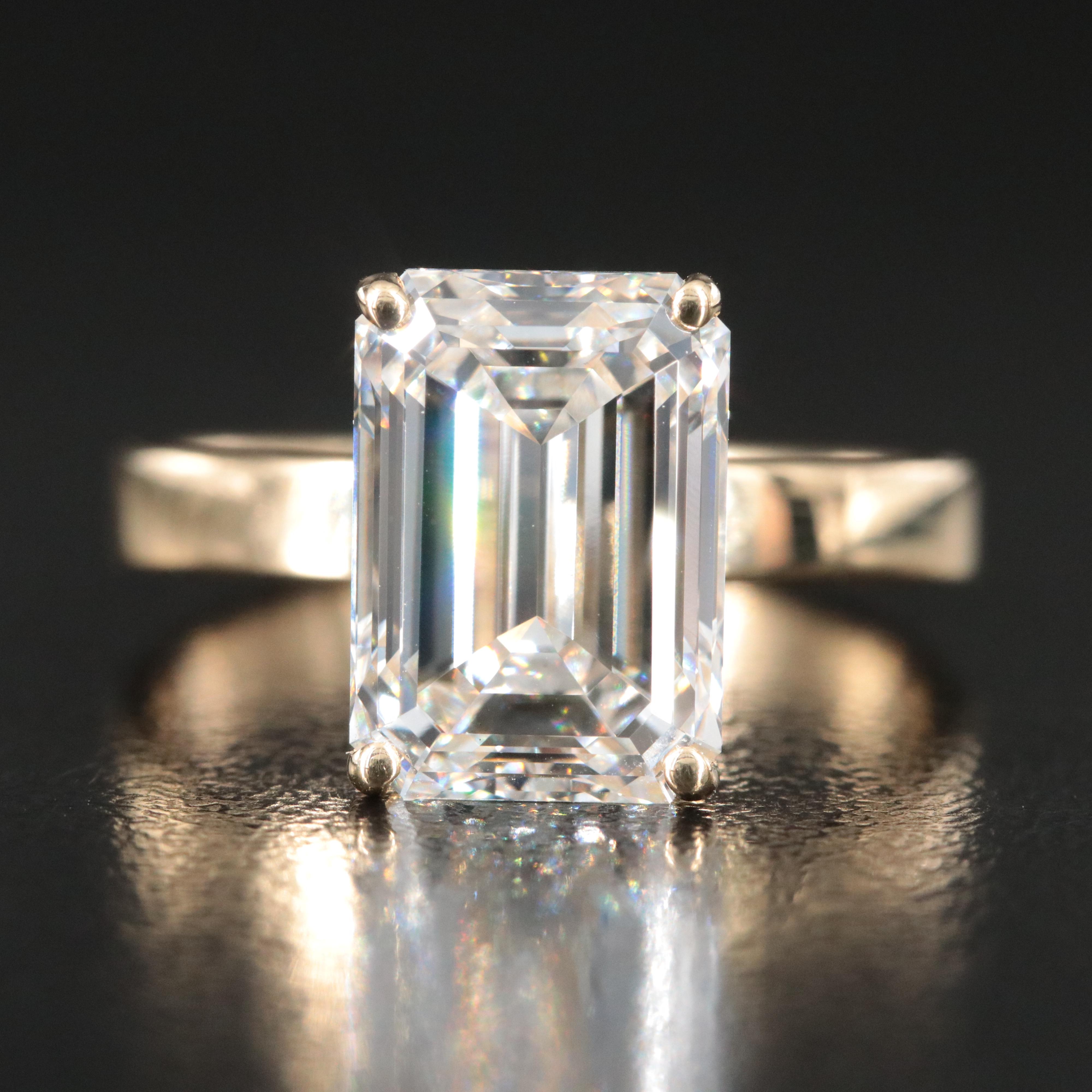 18K 5.05 CT Lab Grown Diamond Solitaire Ring with IGI Report