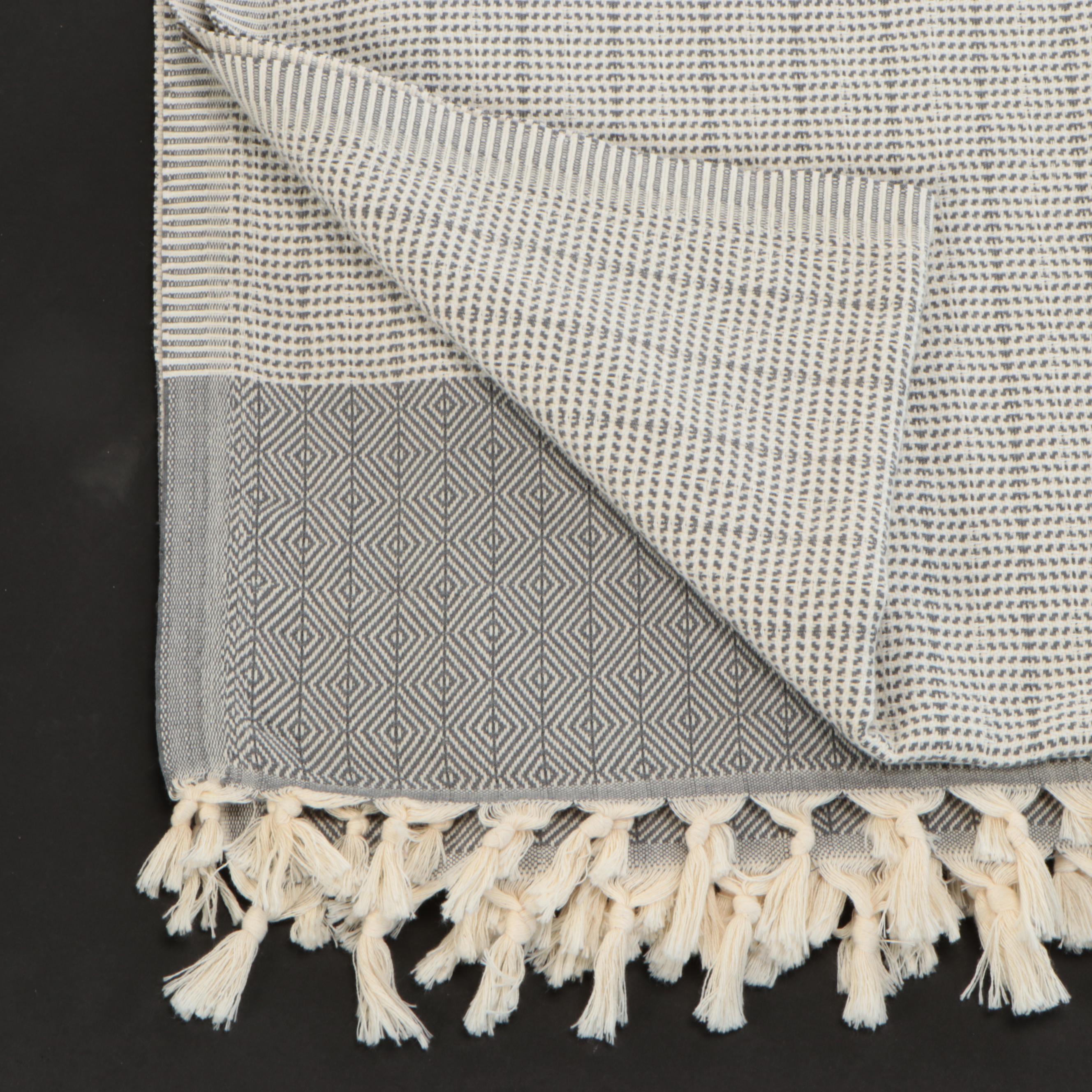 SunKissed Wool Throw with Quilted Cotton Blend Coverlet and Pillow Cases