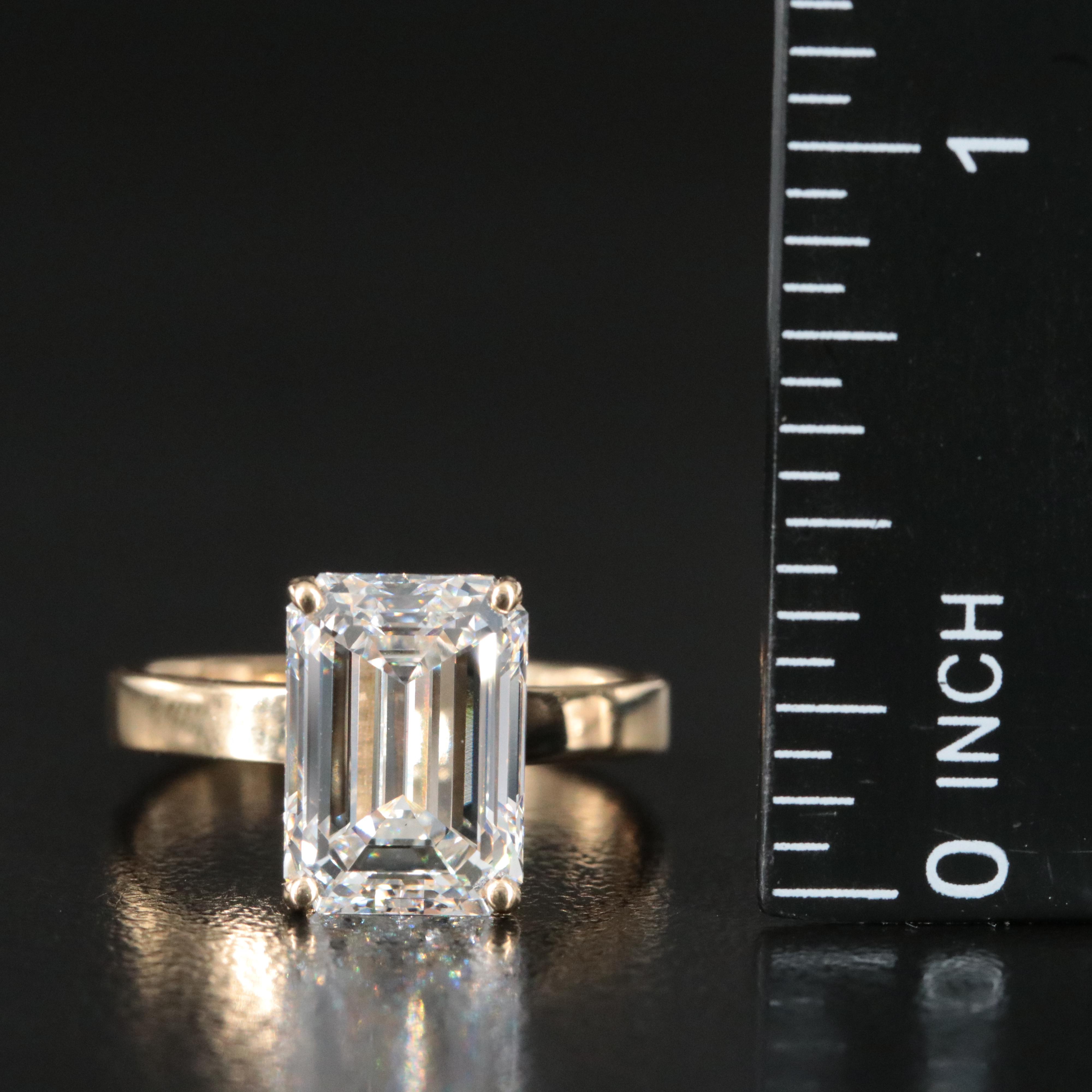 18K 5.05 CT Lab Grown Diamond Solitaire Ring with IGI Report