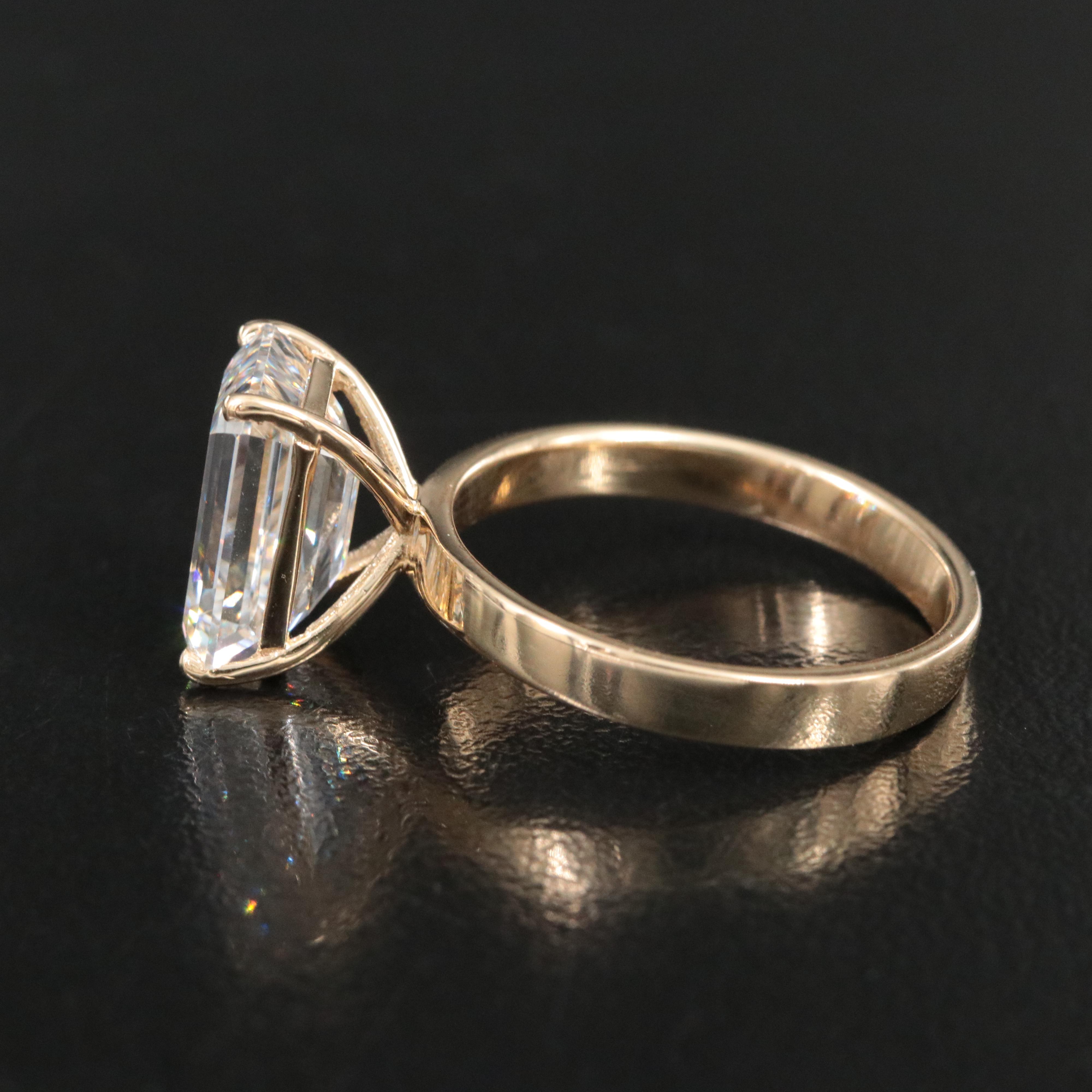 18K 5.05 CT Lab Grown Diamond Solitaire Ring with IGI Report