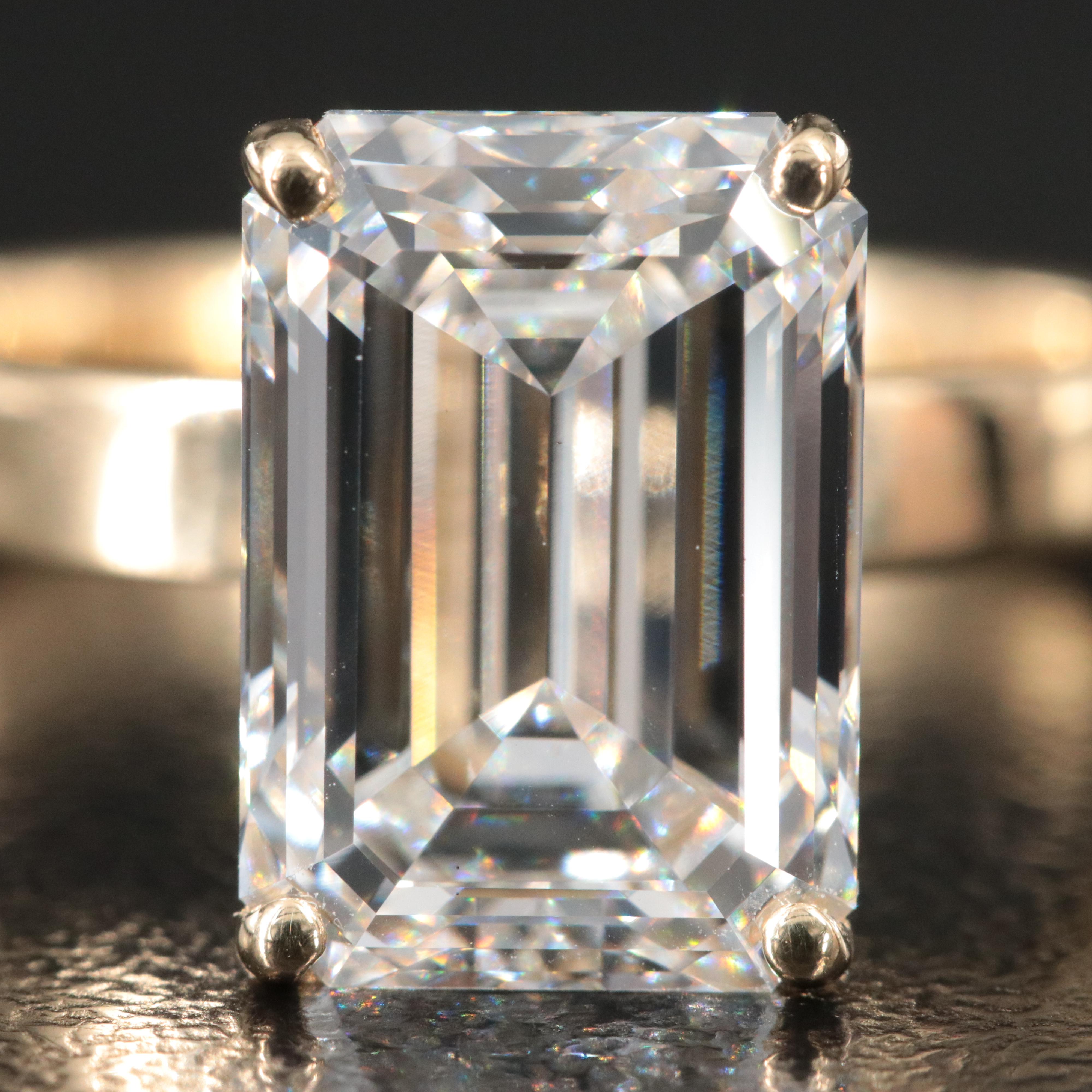 18K 5.05 CT Lab Grown Diamond Solitaire Ring with IGI Report