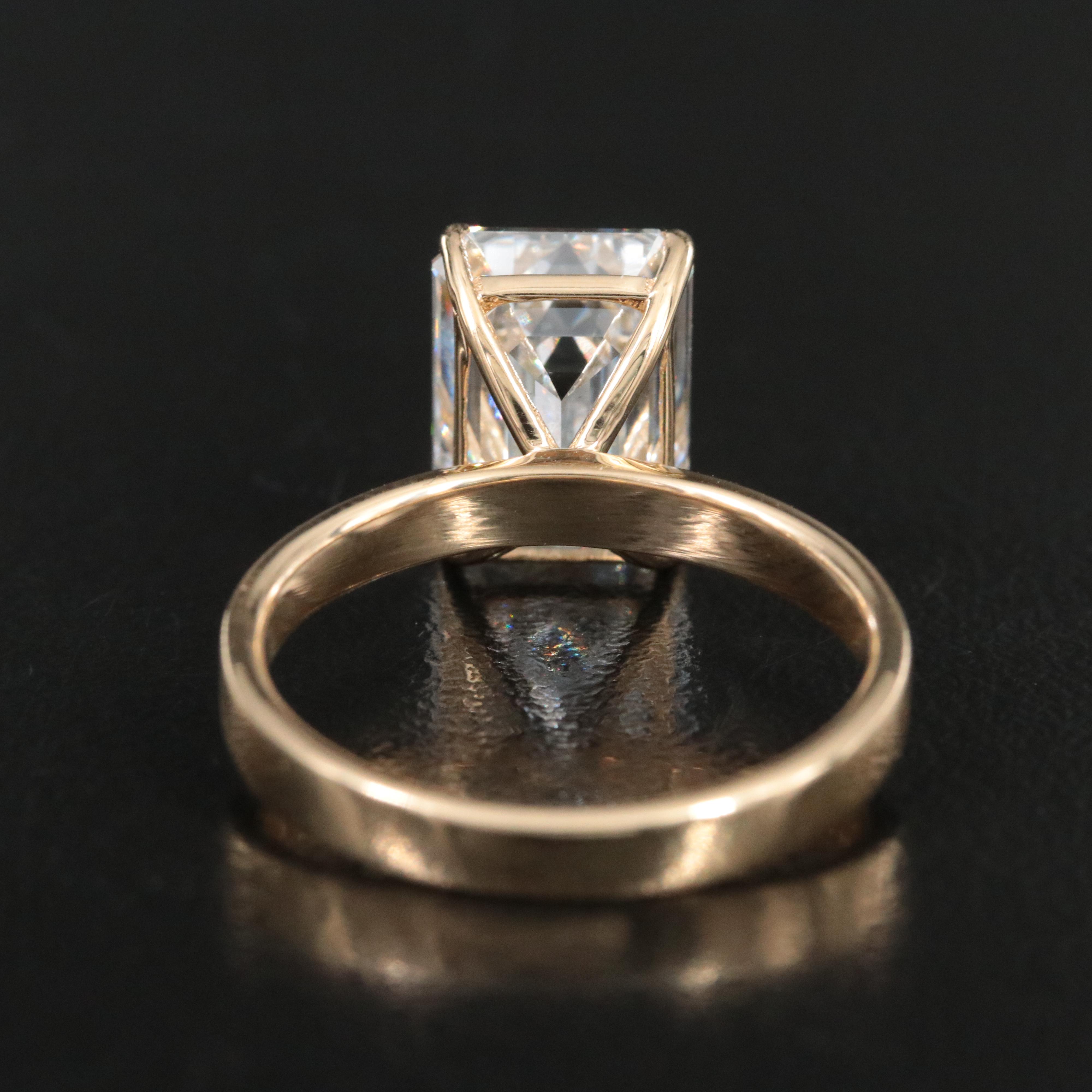 18K 5.05 CT Lab Grown Diamond Solitaire Ring with IGI Report