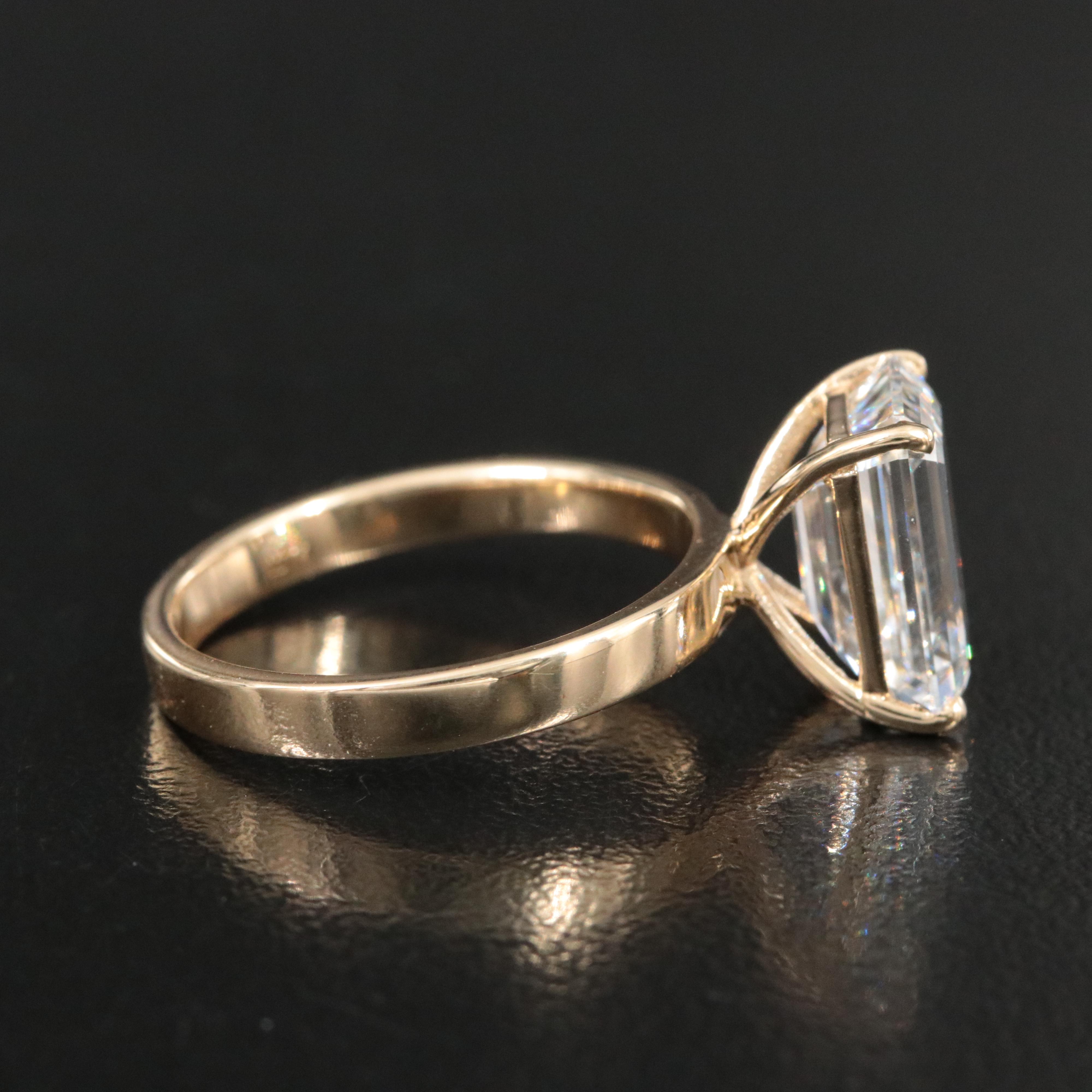 18K 5.05 CT Lab Grown Diamond Solitaire Ring with IGI Report