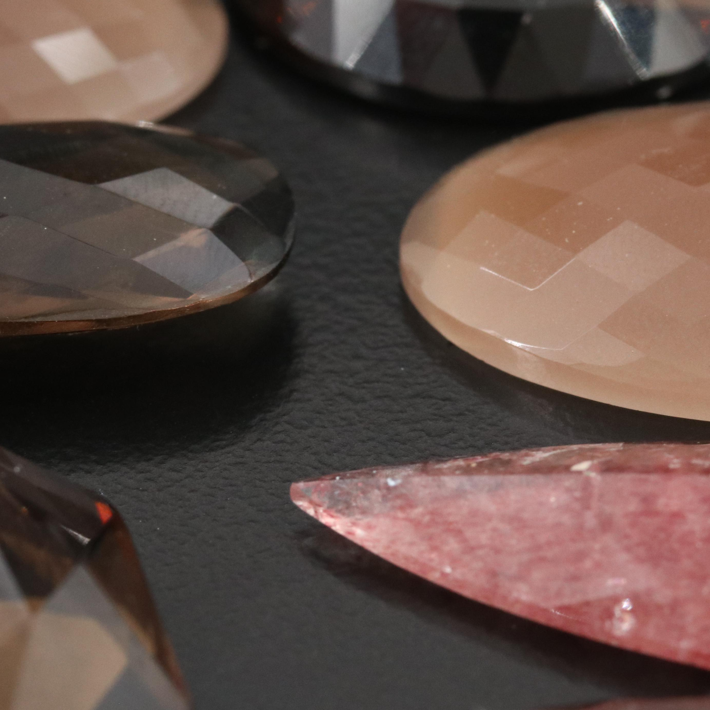 Loose 198.14 CTW  Smoky Quartz, Red Aventurine and Sunstone