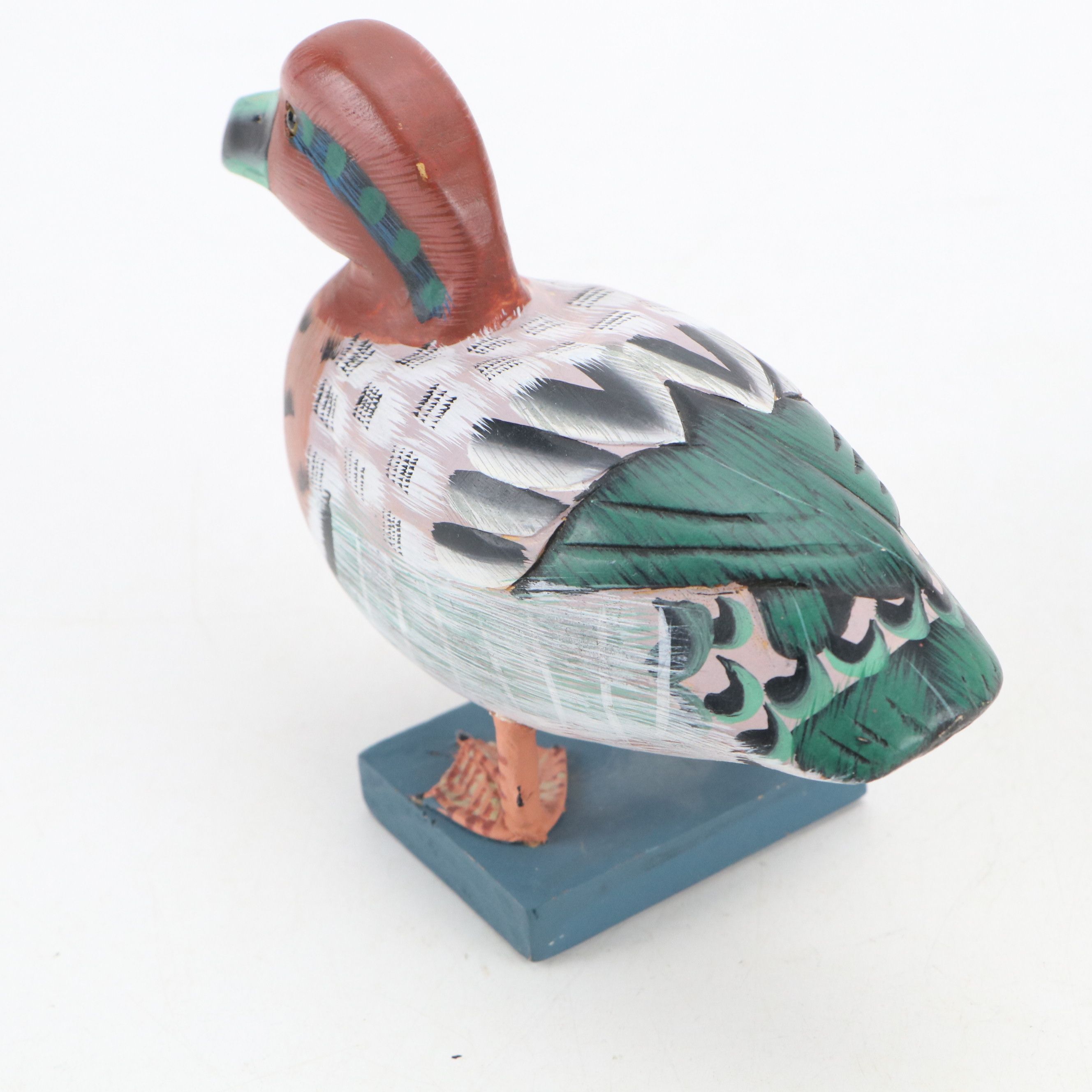 Hand-Painted Wooden Duck Figurines