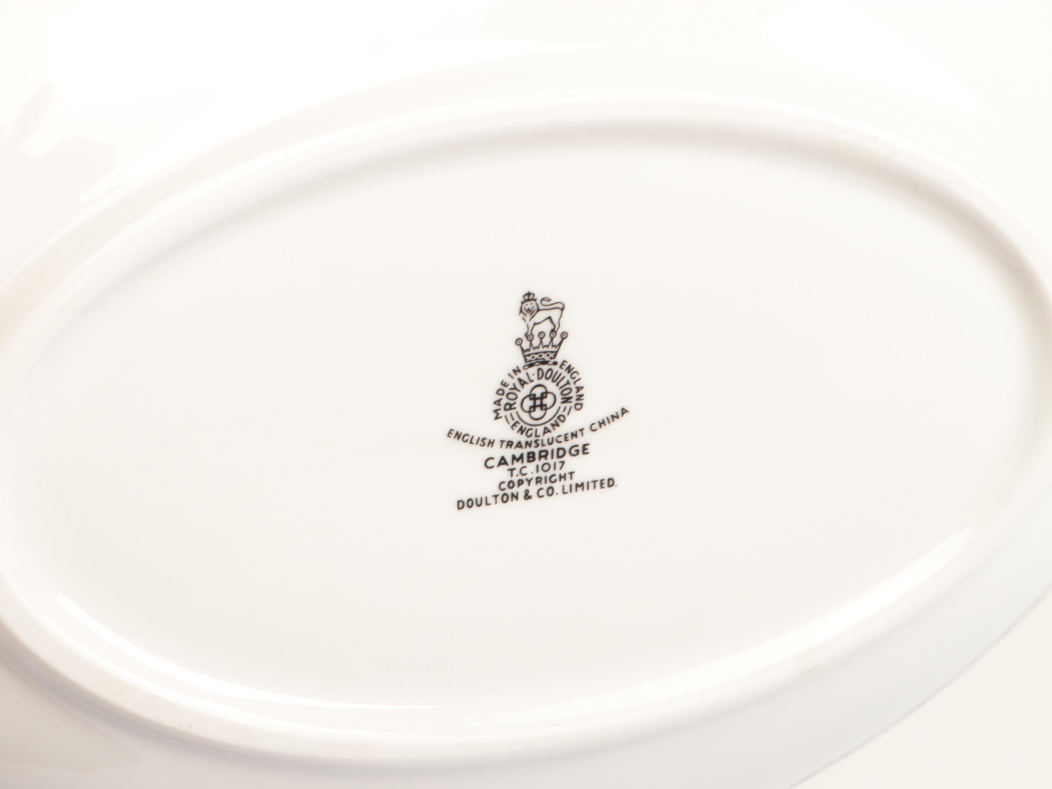 Royal Doulton "Cambridge" and Other China Dinnerware, Mid to Late 20th Century