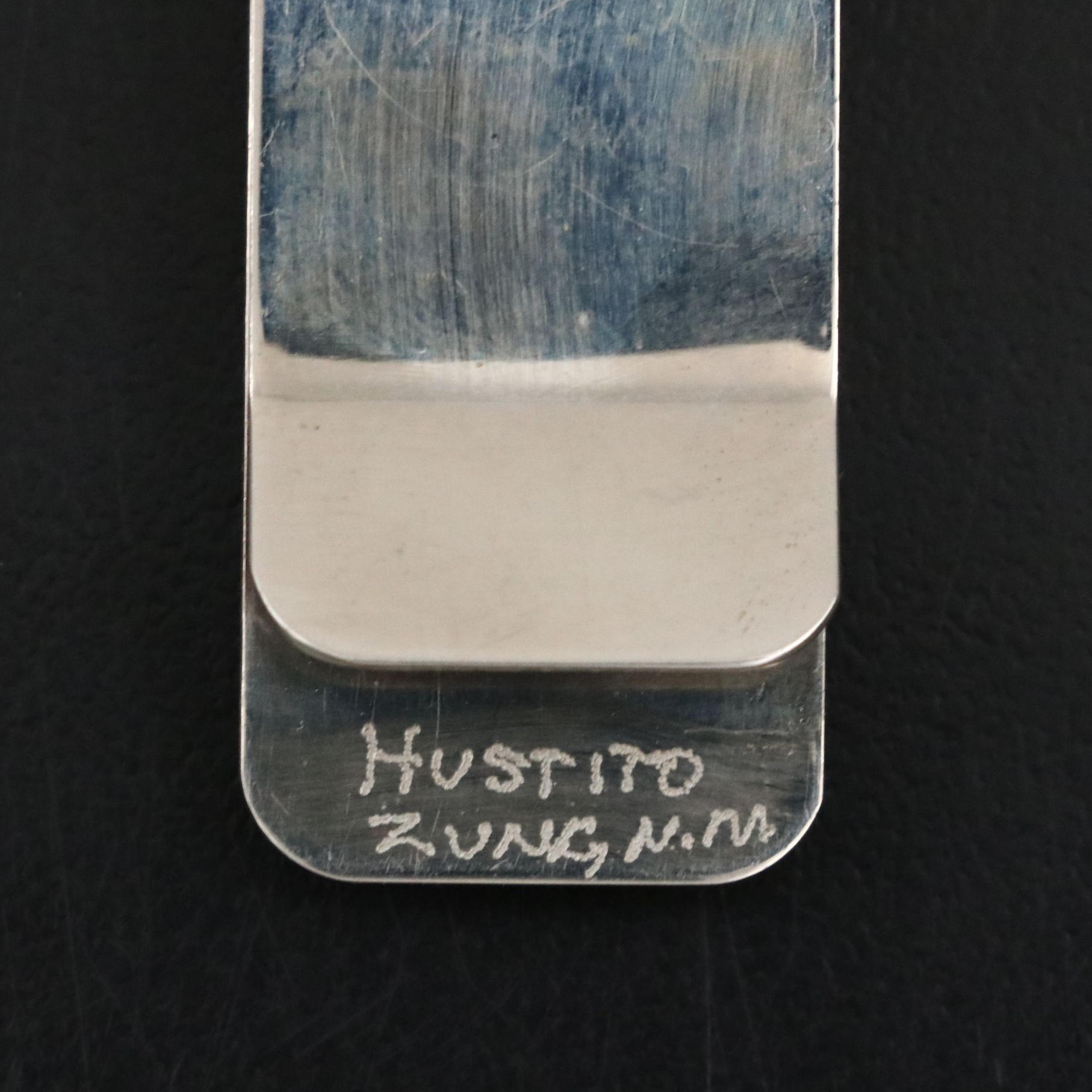 Hustito (Zuni) Inlaid Mother-of-Pearl Money Clip