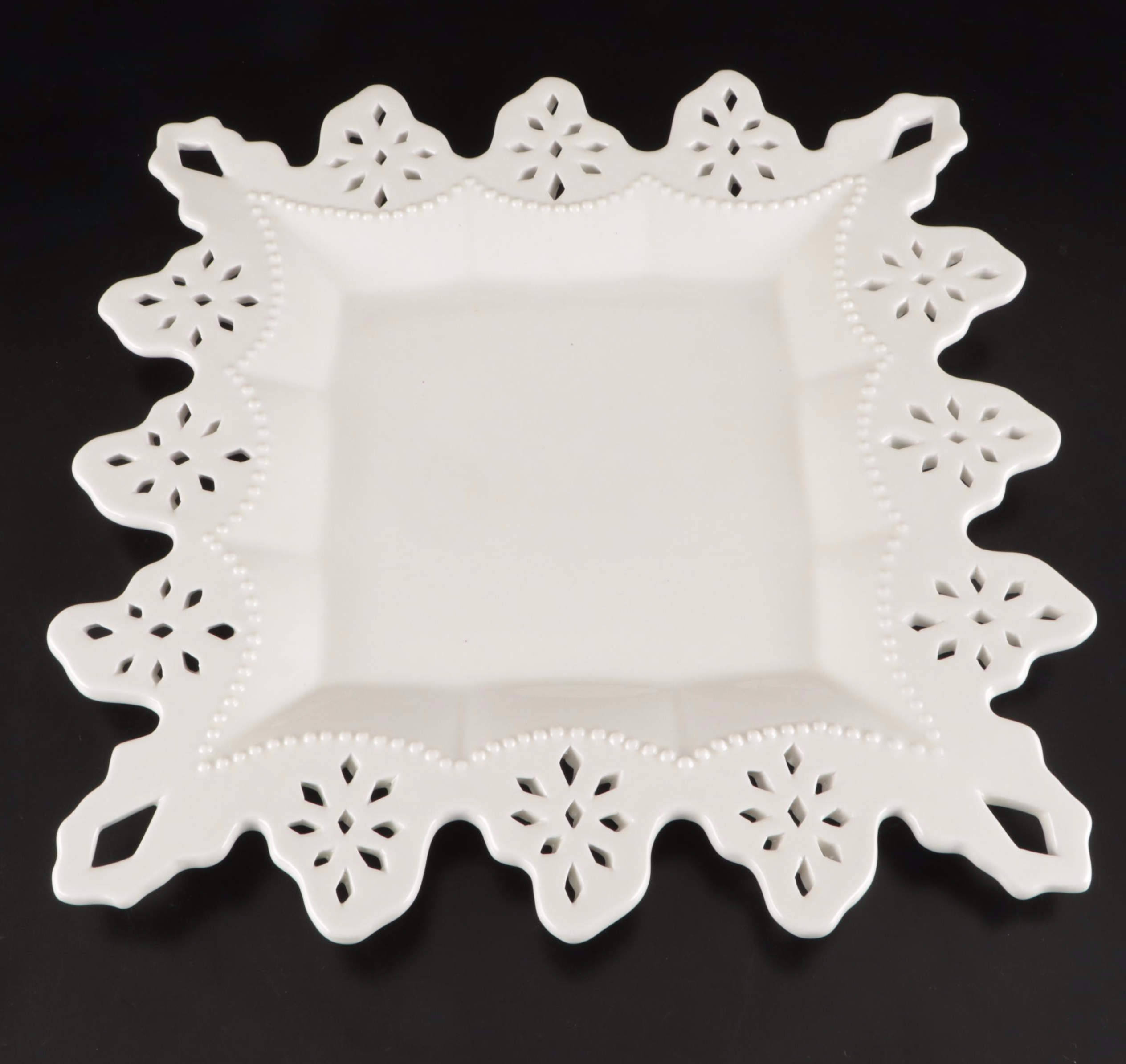 Belleek Dish, Fringe Studio Vase, and More Table Accessories
