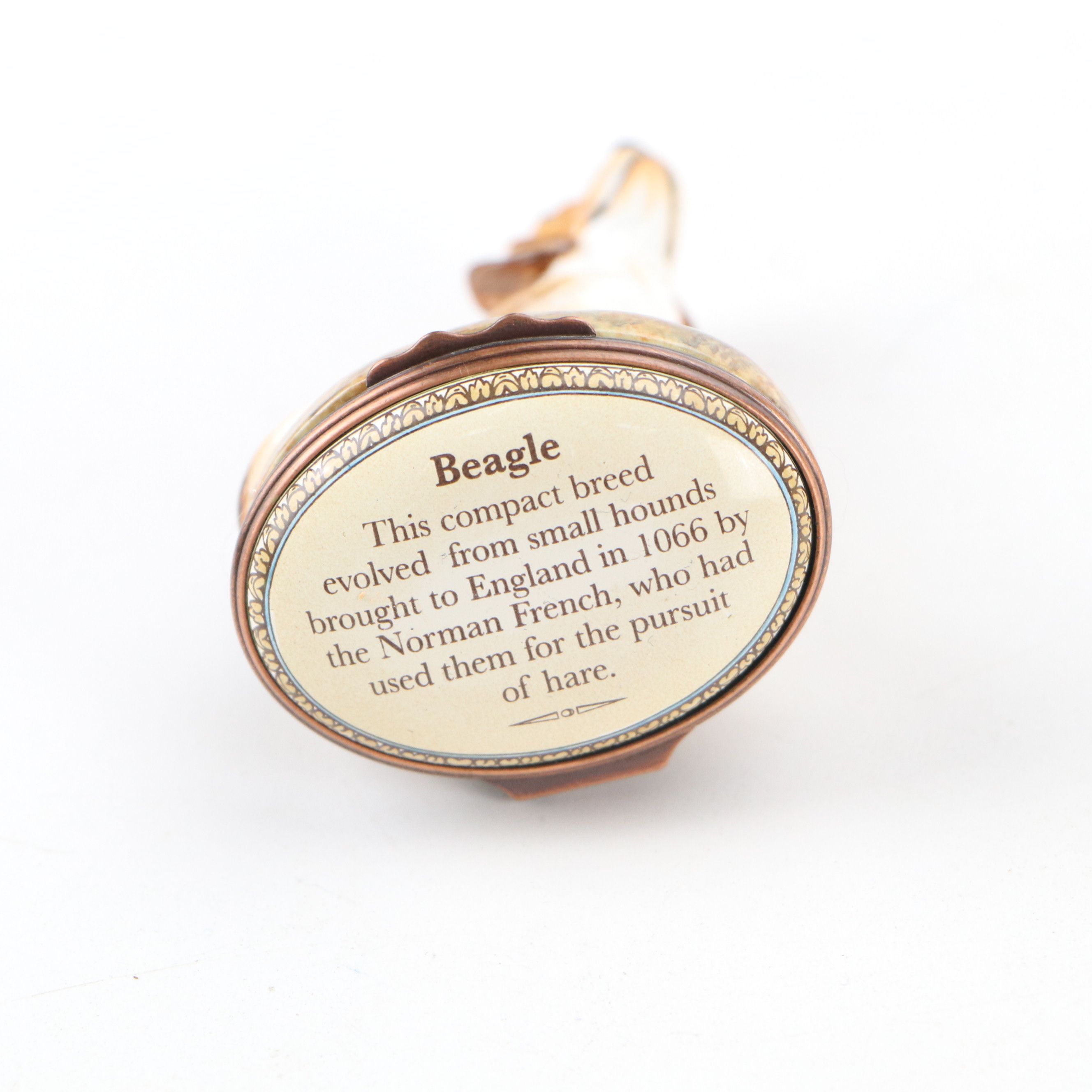 Artisan Ceramic Mosaic Assemblage Dog Mantel Clock with Other Beagle Figurine