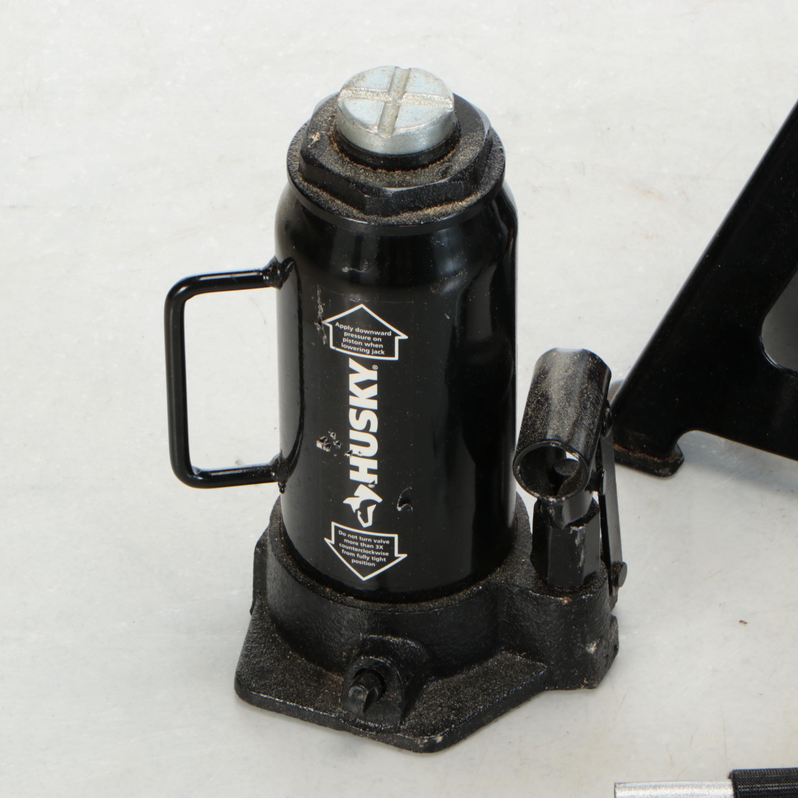 Craftsman Jack Stands with Sears and Husky Hydraulic Jacks