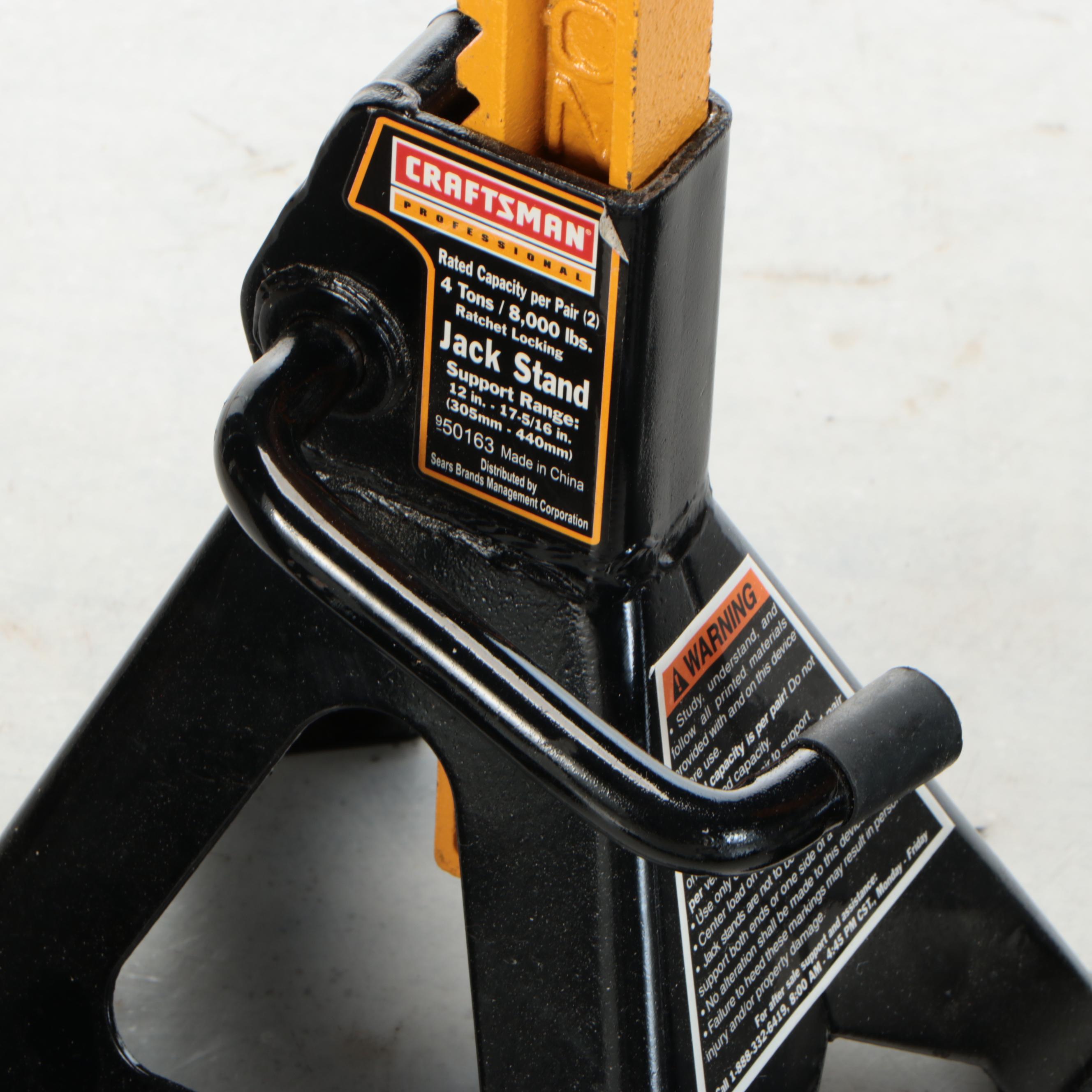 Craftsman Jack Stands with Sears and Husky Hydraulic Jacks