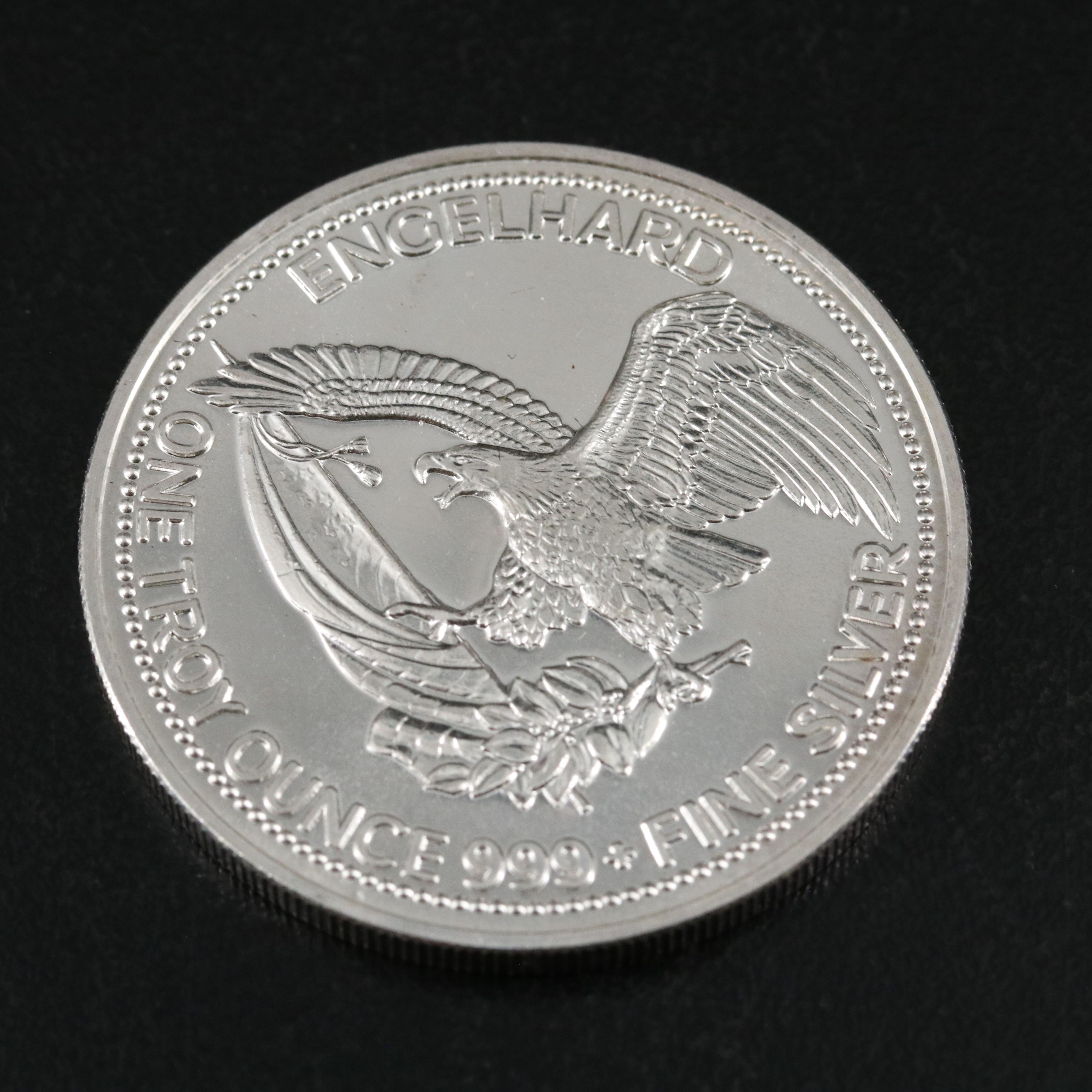 Two Engelhard Fine Silver One-Ounce Rounds