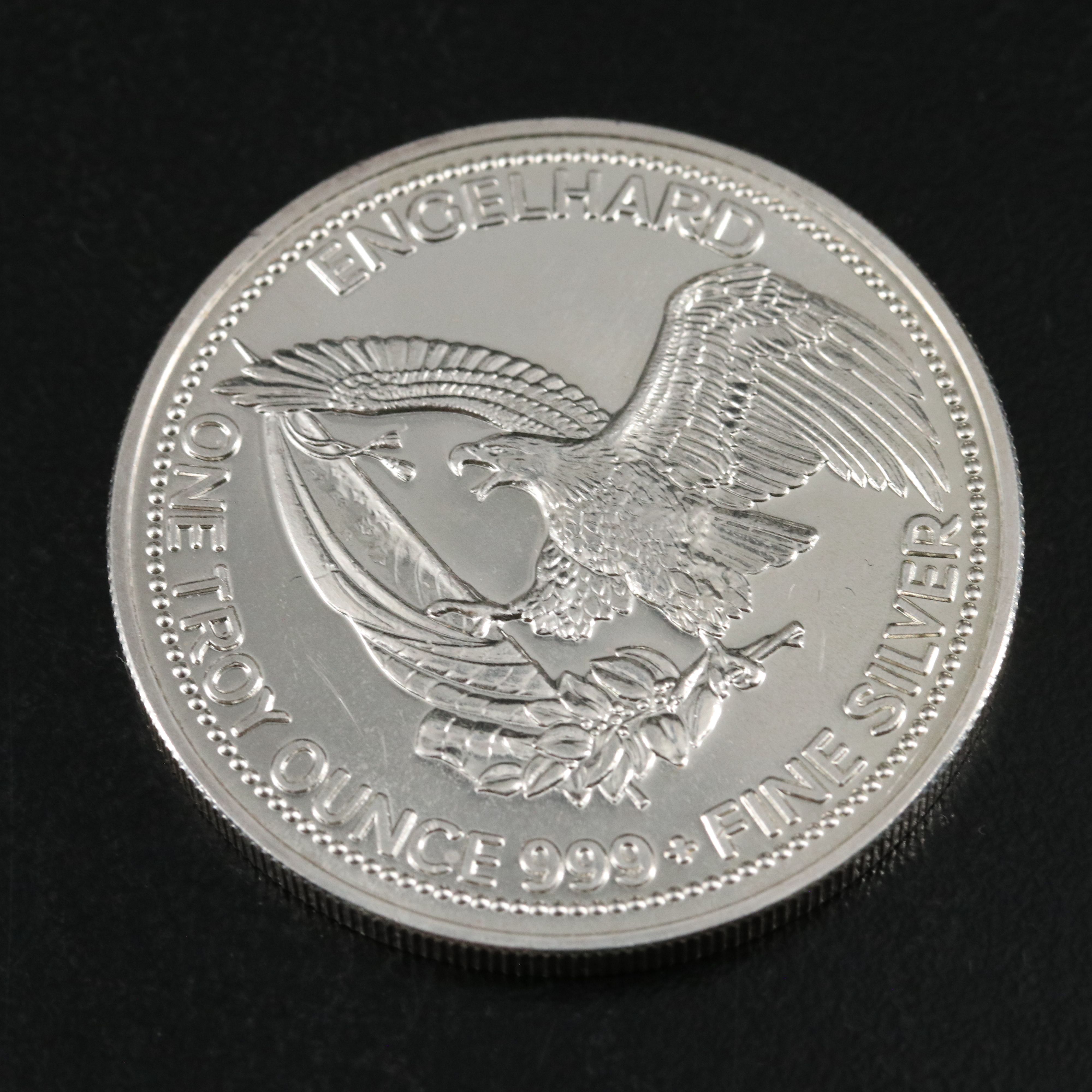Two Engelhard Fine Silver One-Ounce Rounds
