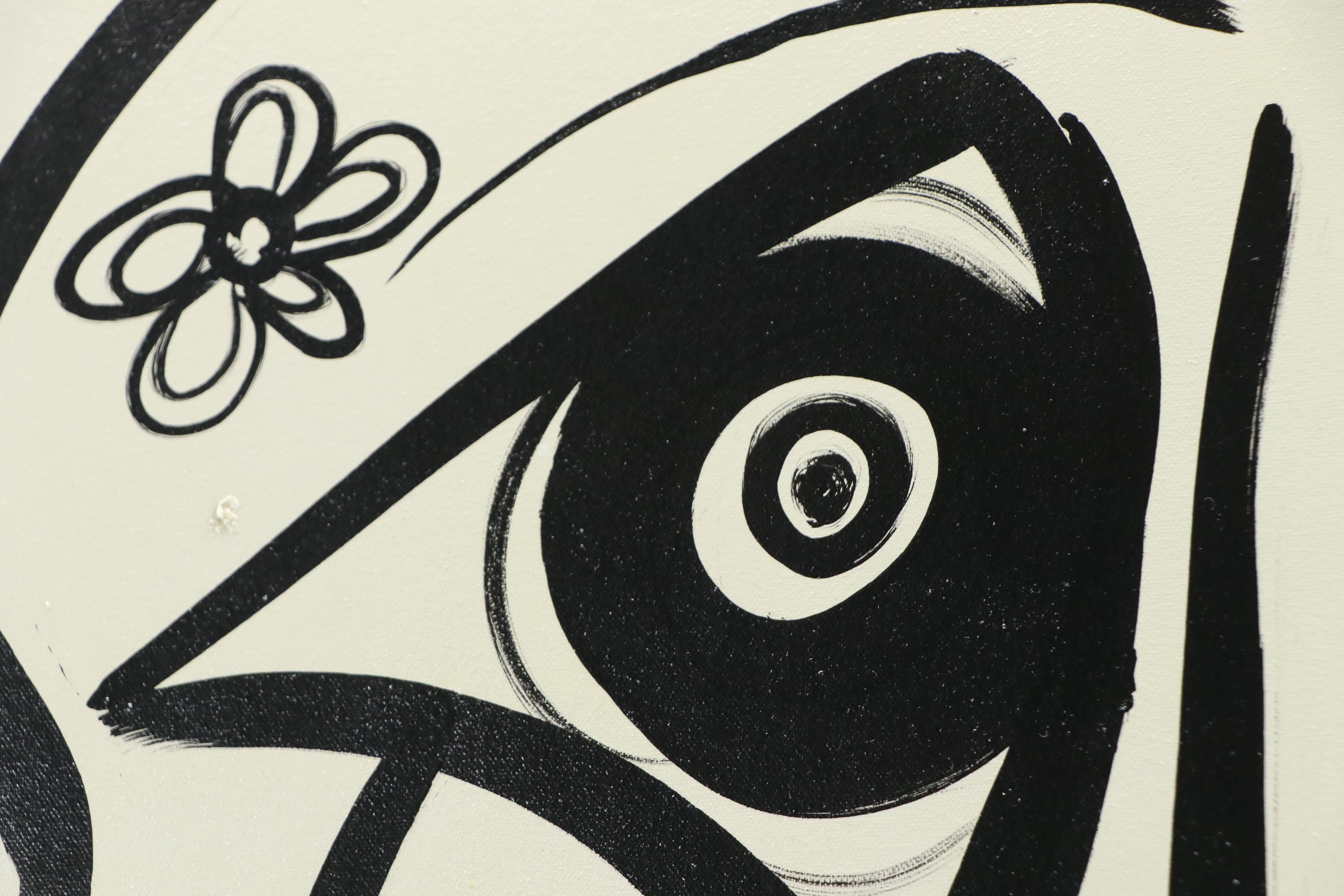 Peter Keil Abstract Portrait Acrylic Painting