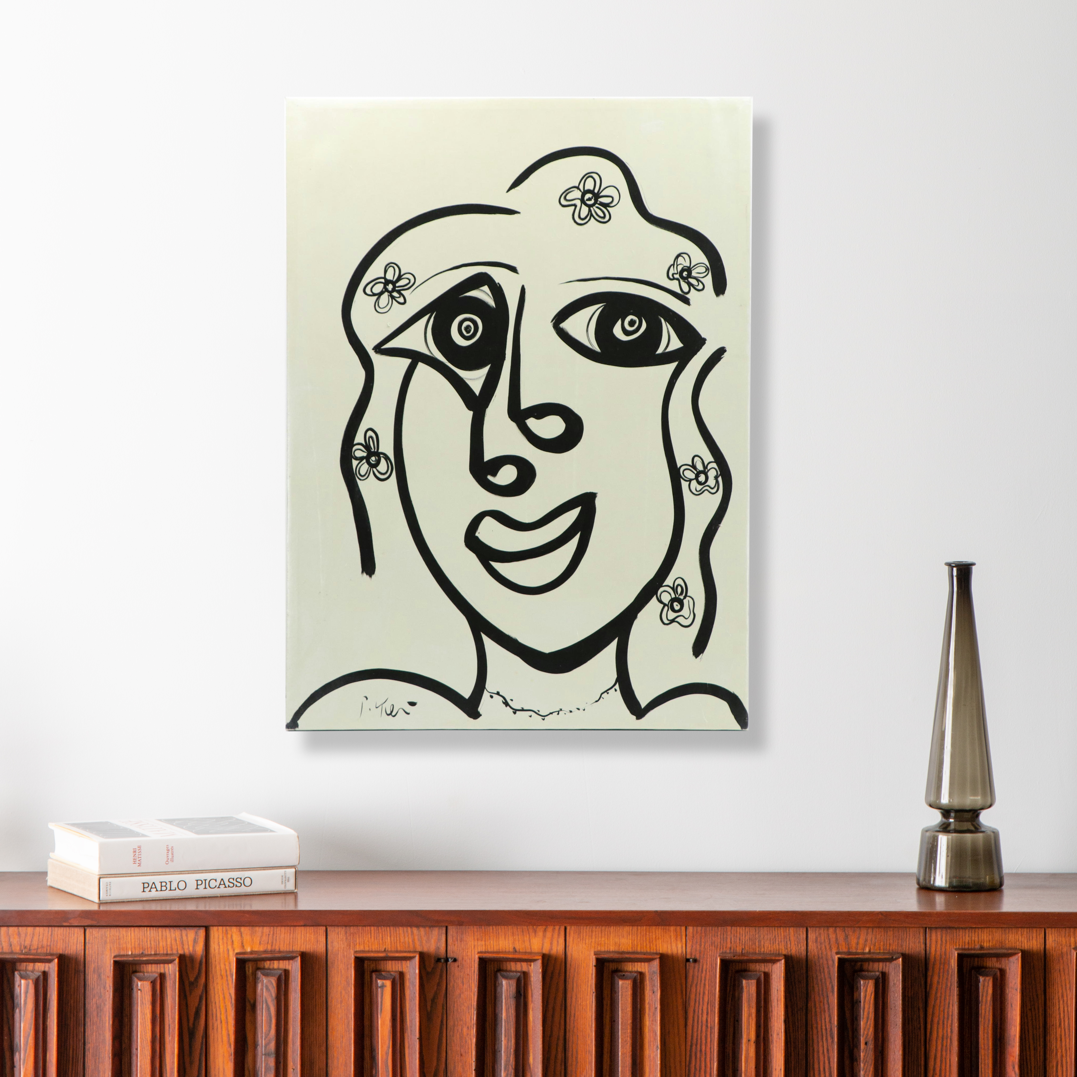 Peter Keil Abstract Portrait Acrylic Painting