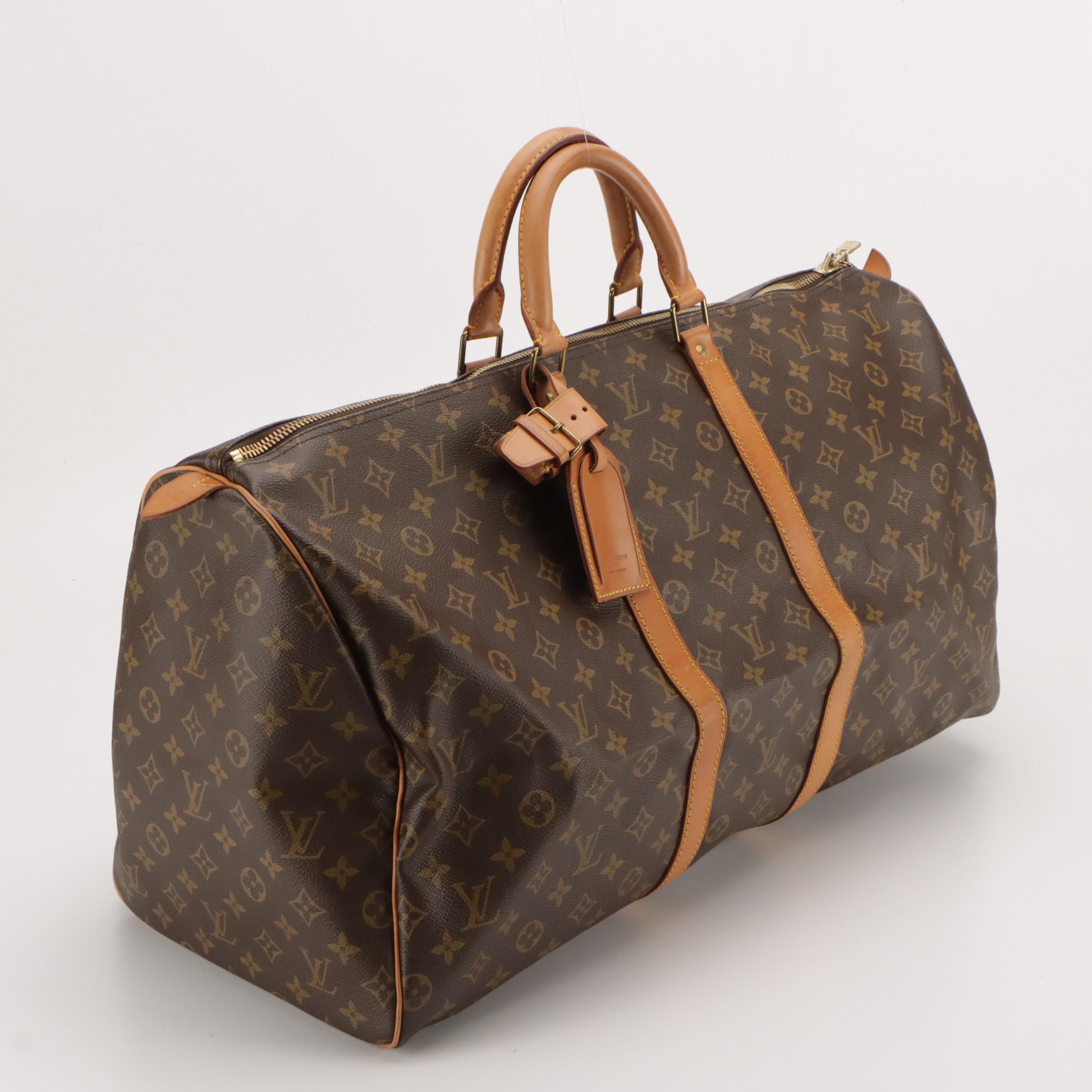 Louis Vuitton Keepall 55 in Monogram Canvas and Vachetta Leather