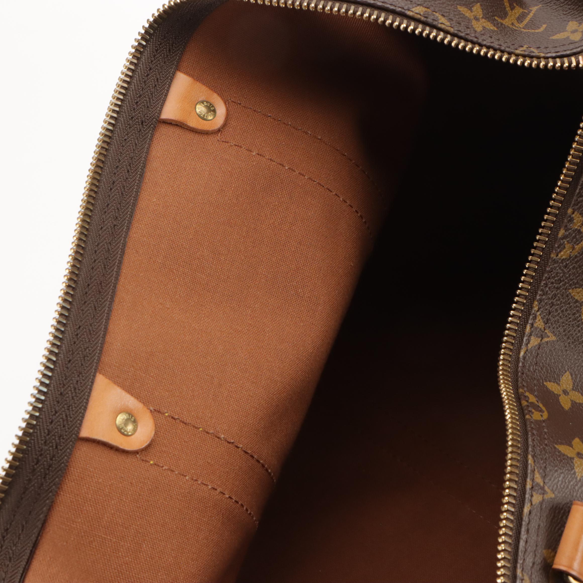 Louis Vuitton Keepall 55 in Monogram Canvas and Vachetta Leather