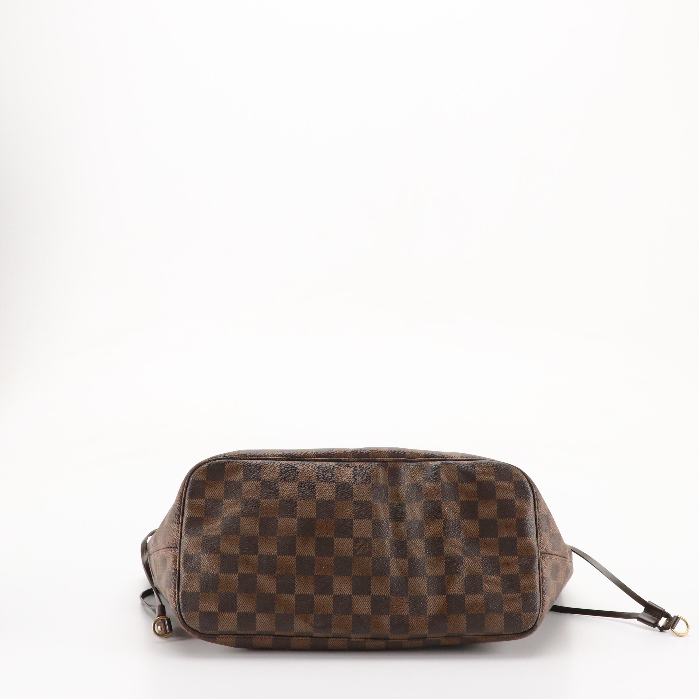 Louis Vuitton Neverfull MM Tote in Damier Ebene Canvas and Leather