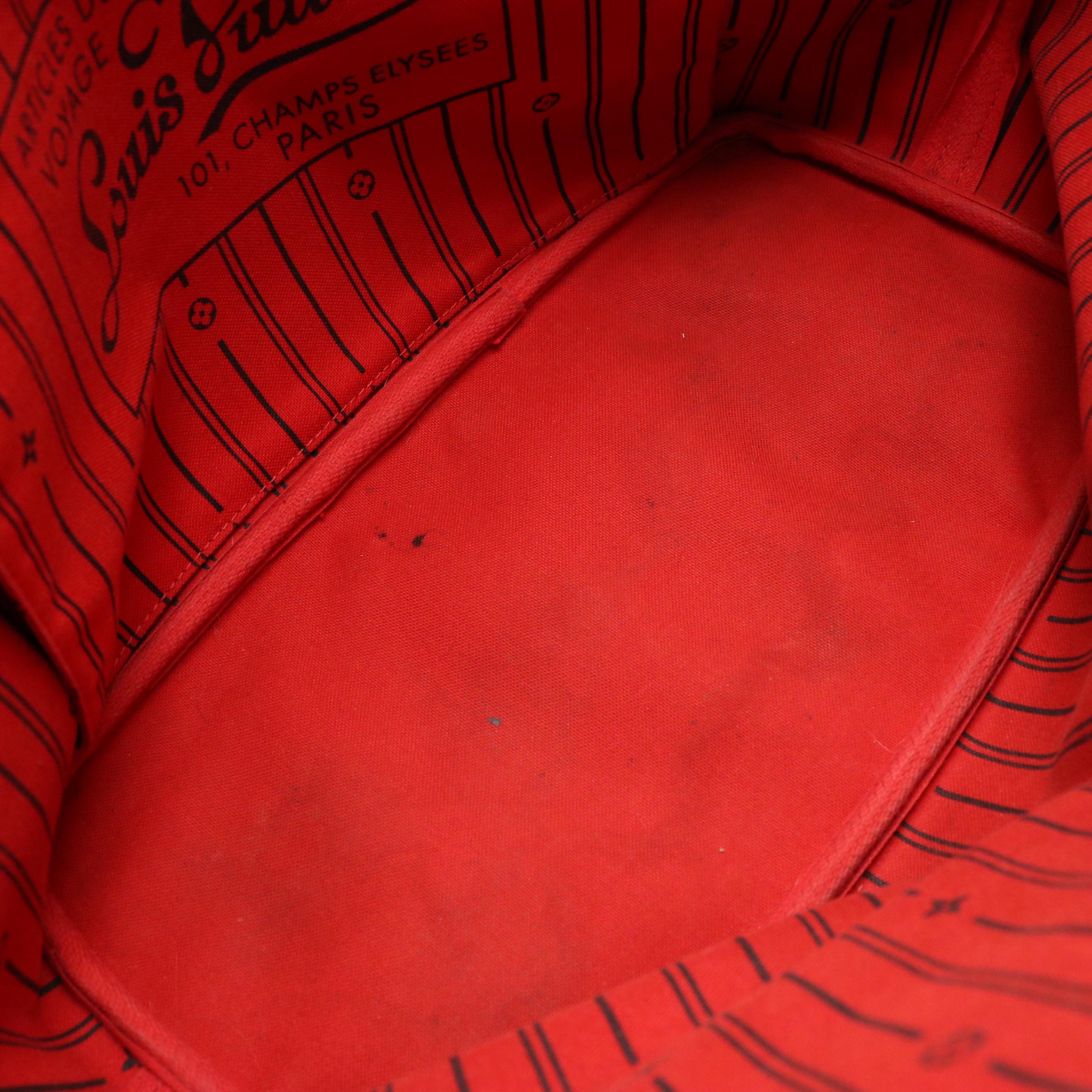 Louis Vuitton Neverfull MM Tote in Damier Ebene Canvas and Leather