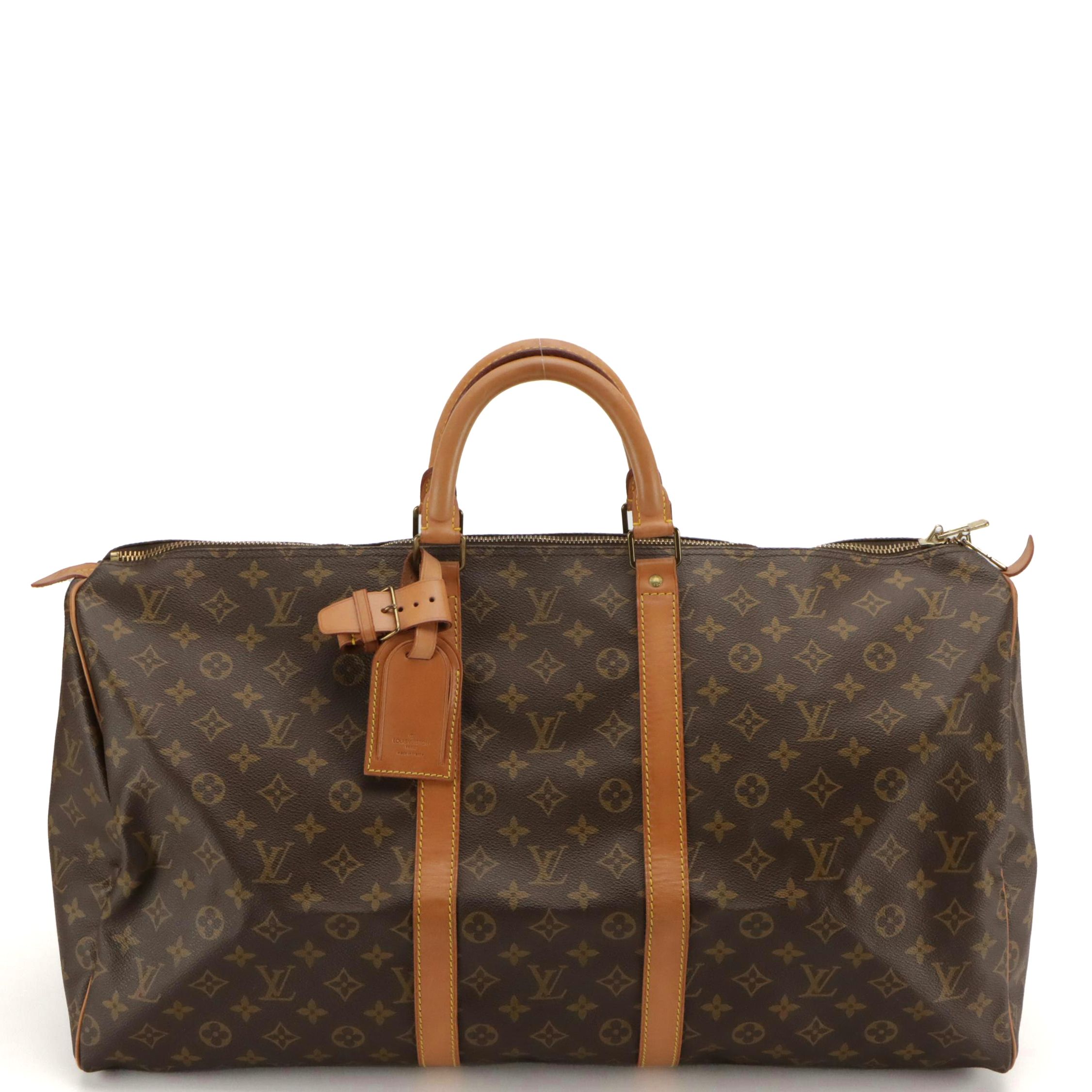 Louis Vuitton Keepall 55 in Monogram Canvas and Vachetta Leather