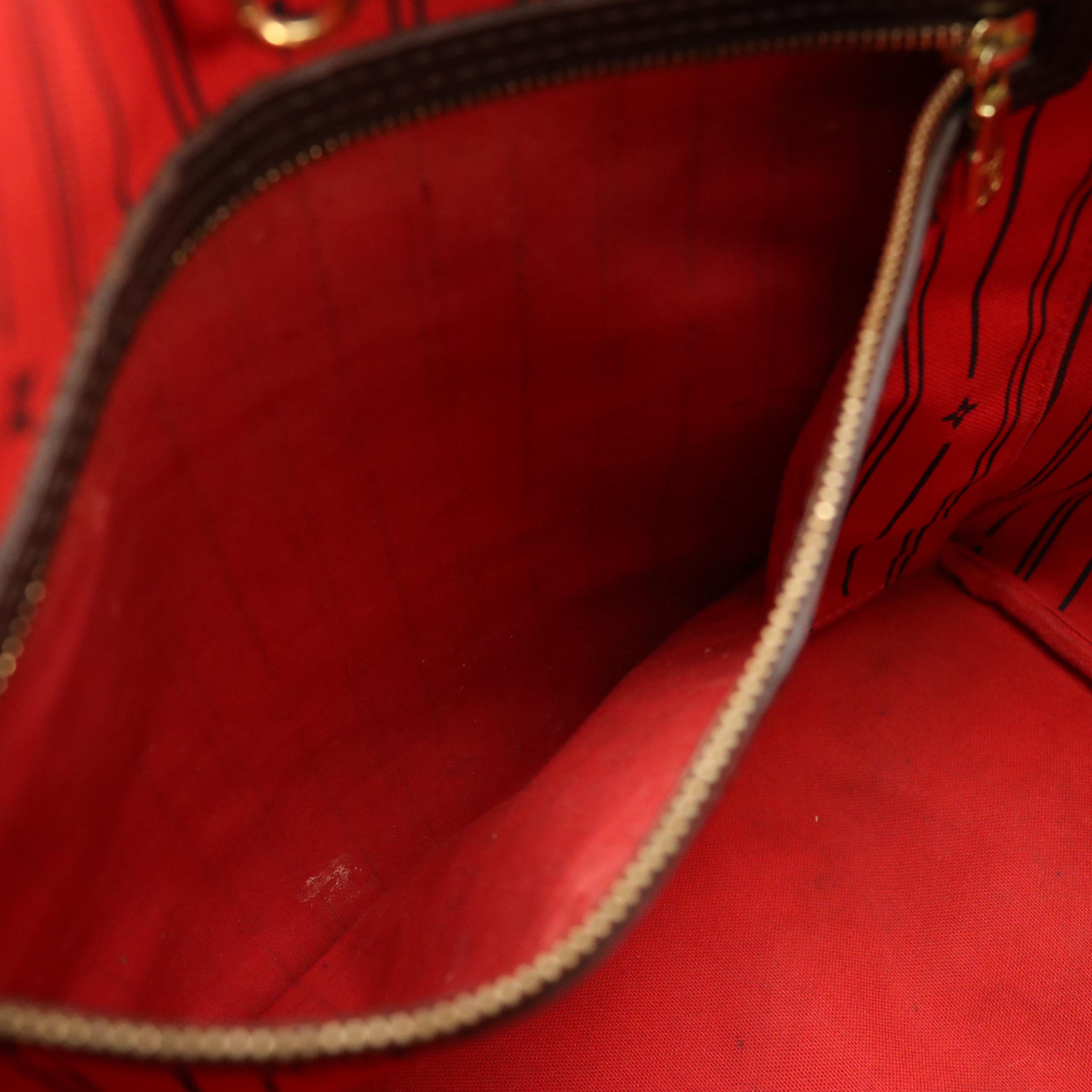 Louis Vuitton Neverfull MM Tote in Damier Ebene Canvas and Leather