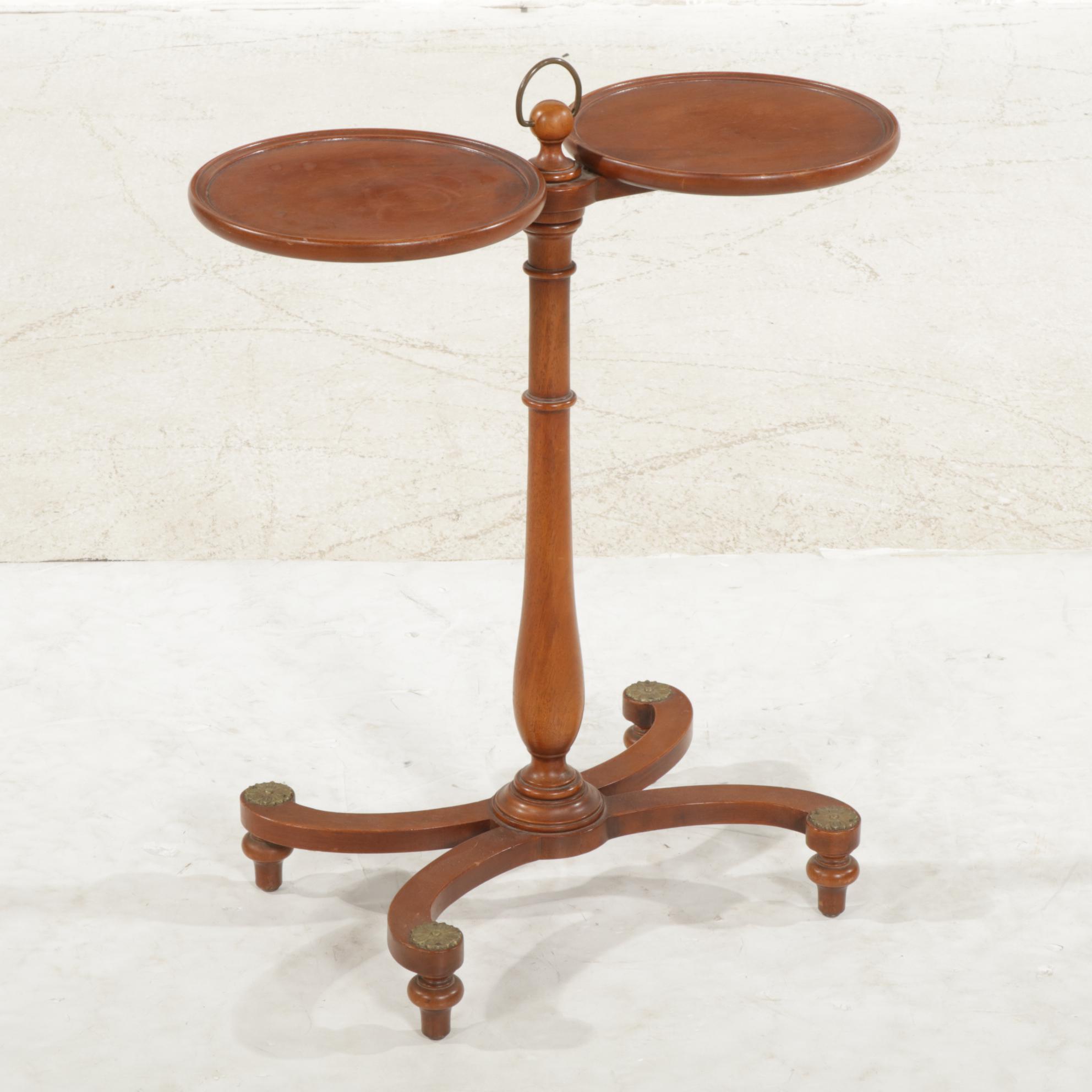 Mahogany "Dumb Waiter" Rotating Serving Stand