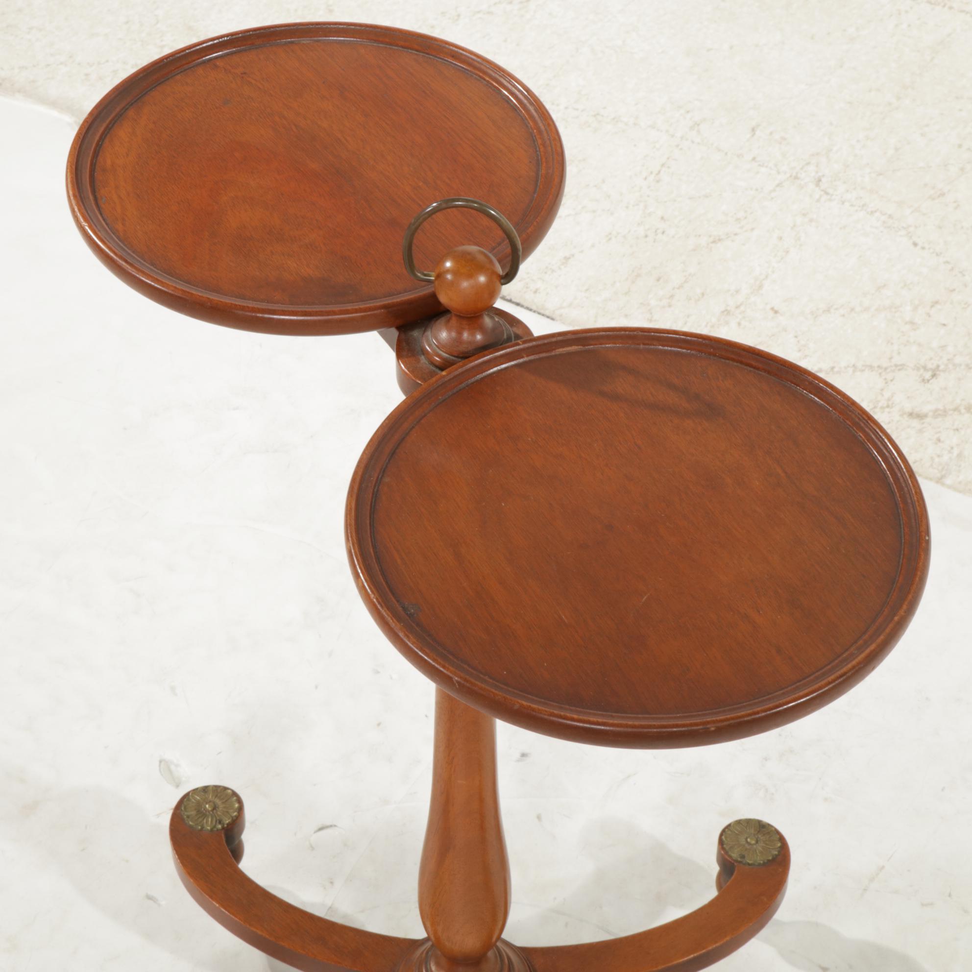 Mahogany "Dumb Waiter" Rotating Serving Stand