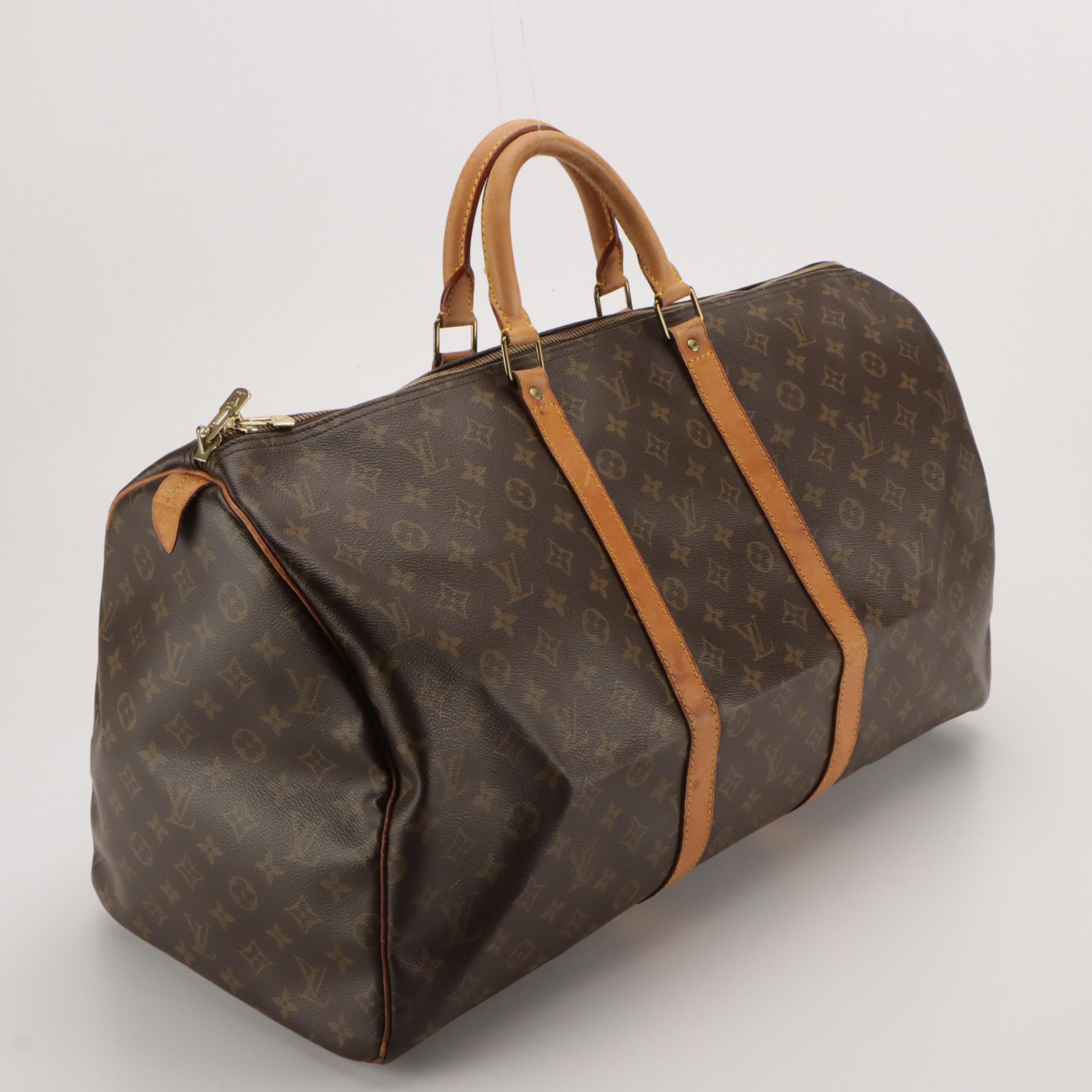Louis Vuitton Keepall 55 in Monogram Canvas and Vachetta Leather