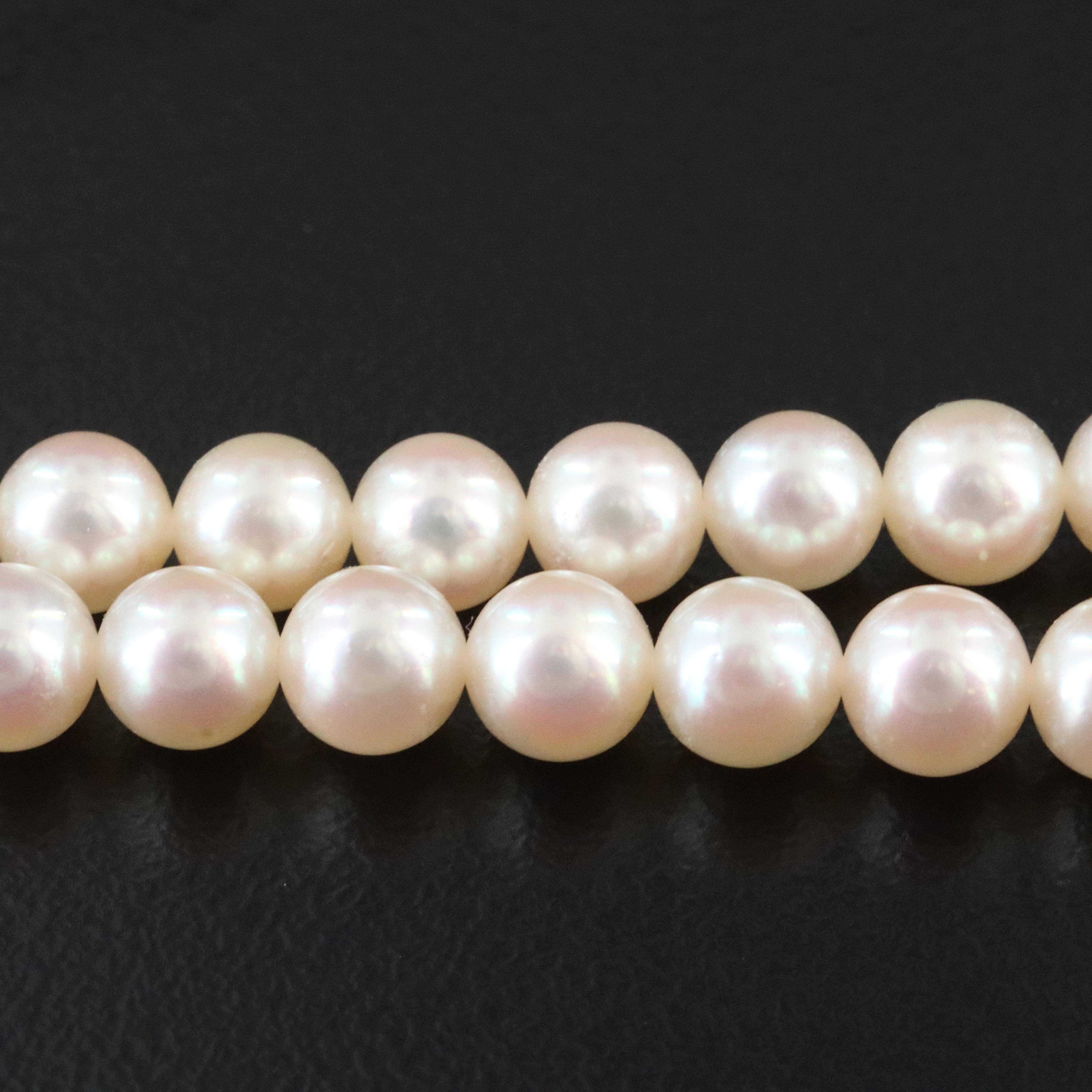Mikimoto Pearl Necklace with Sterling Clasp