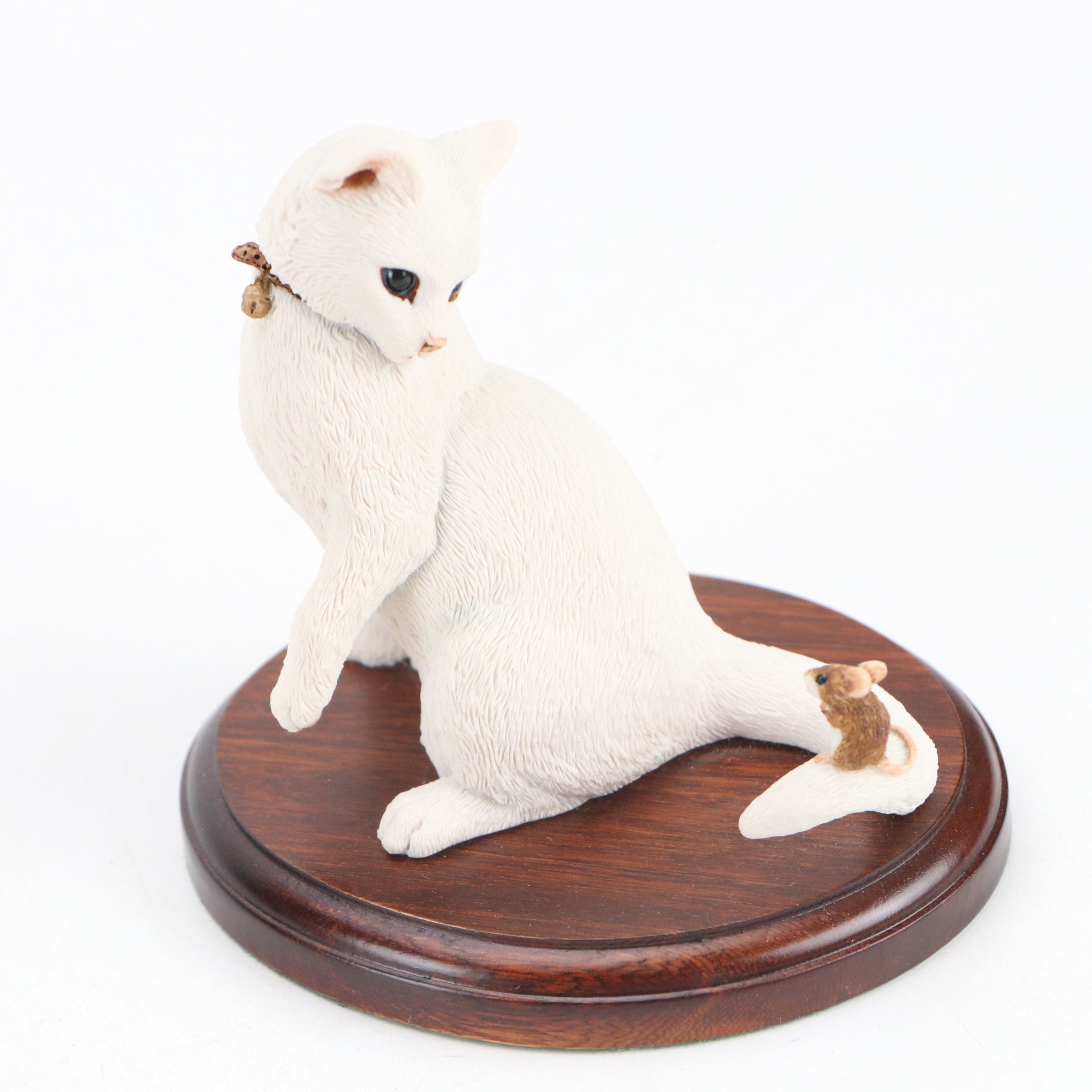 Goebel Porcelain Figural Group with Belleek Animals and Other Cat Figurine