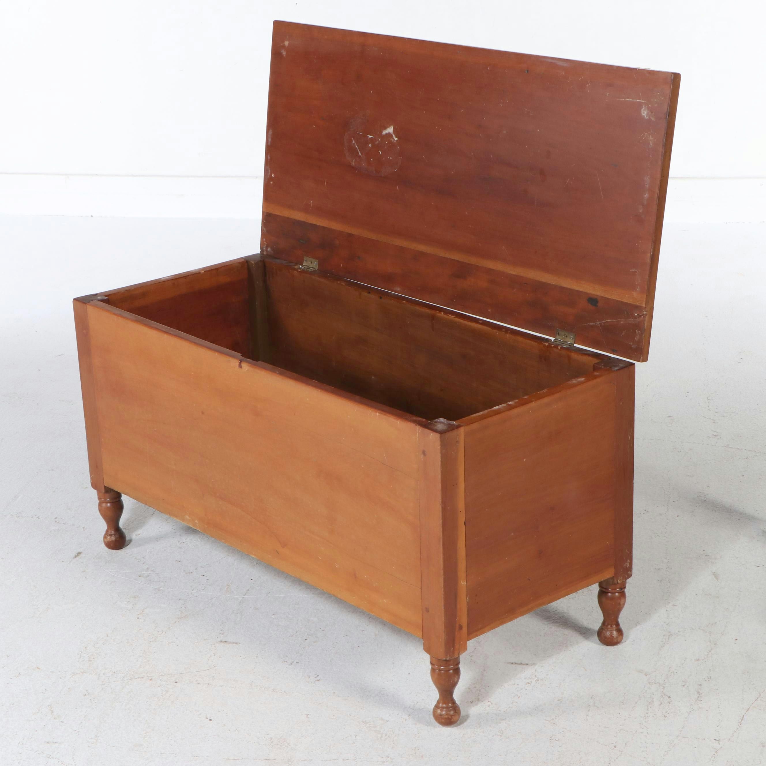 Primitive Cherry Blanket Chest, 19th Century