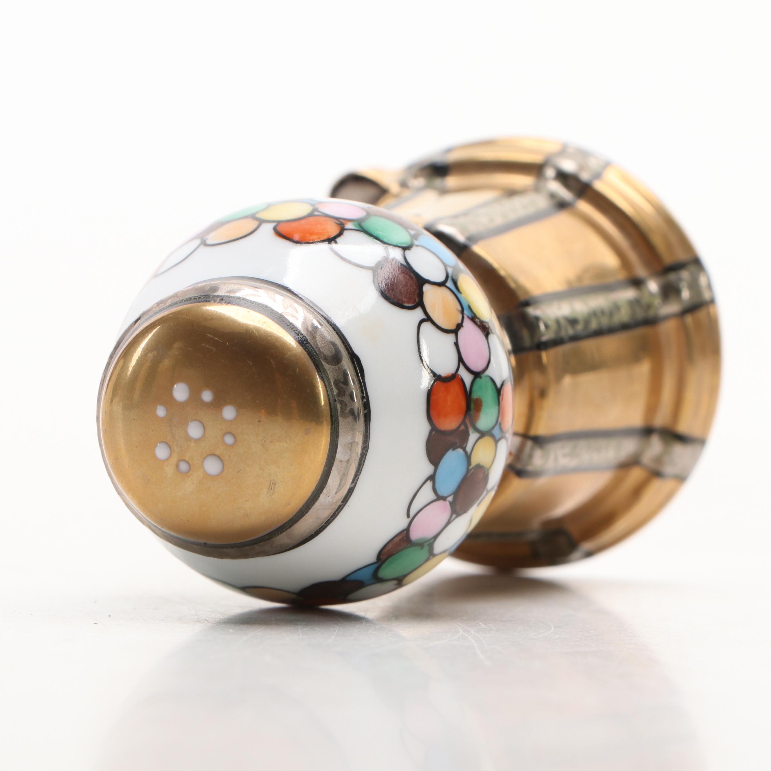 Limoges Porcelain Gumball Machine Shaped Box