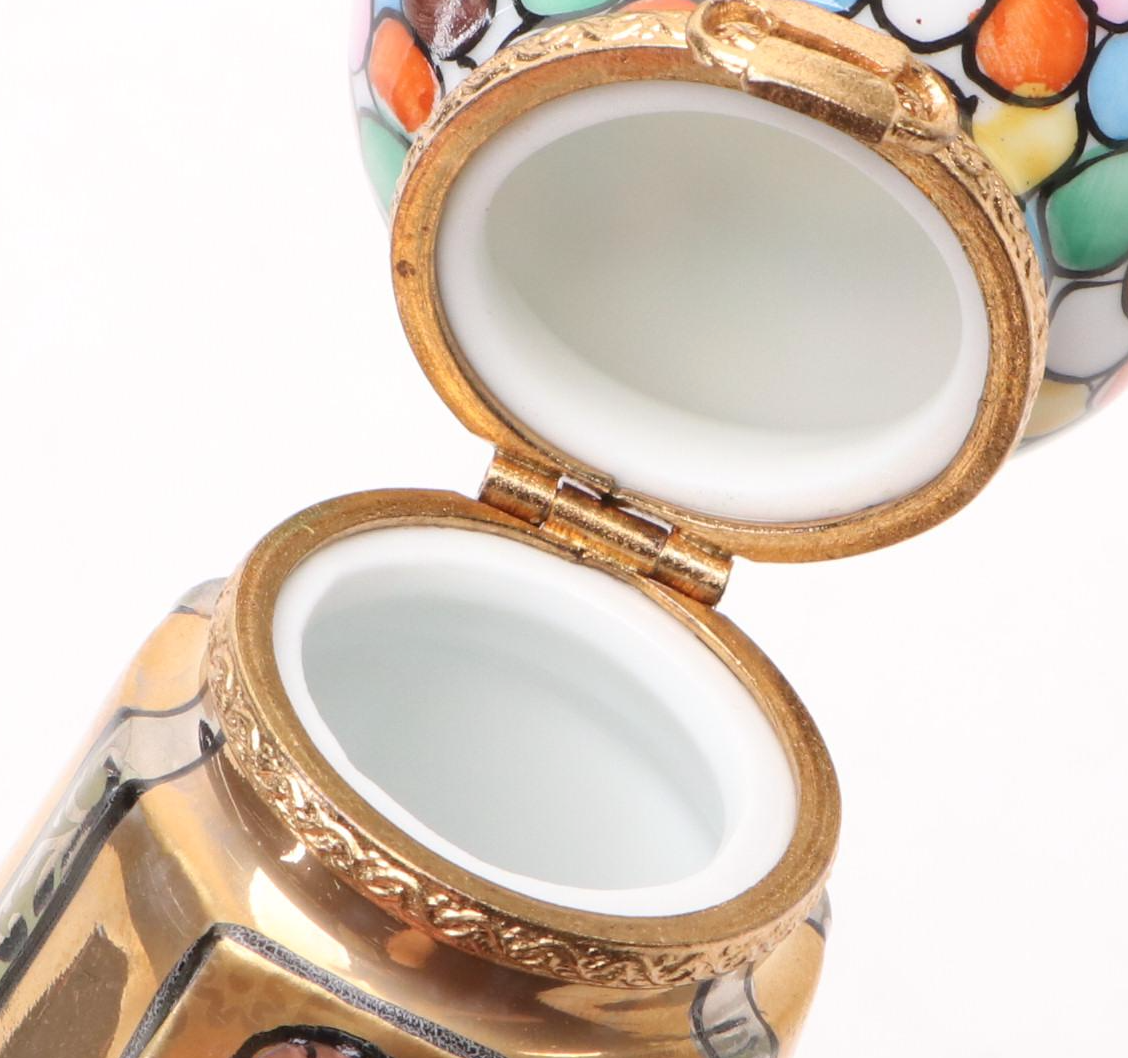 Limoges Porcelain Gumball Machine Shaped Box