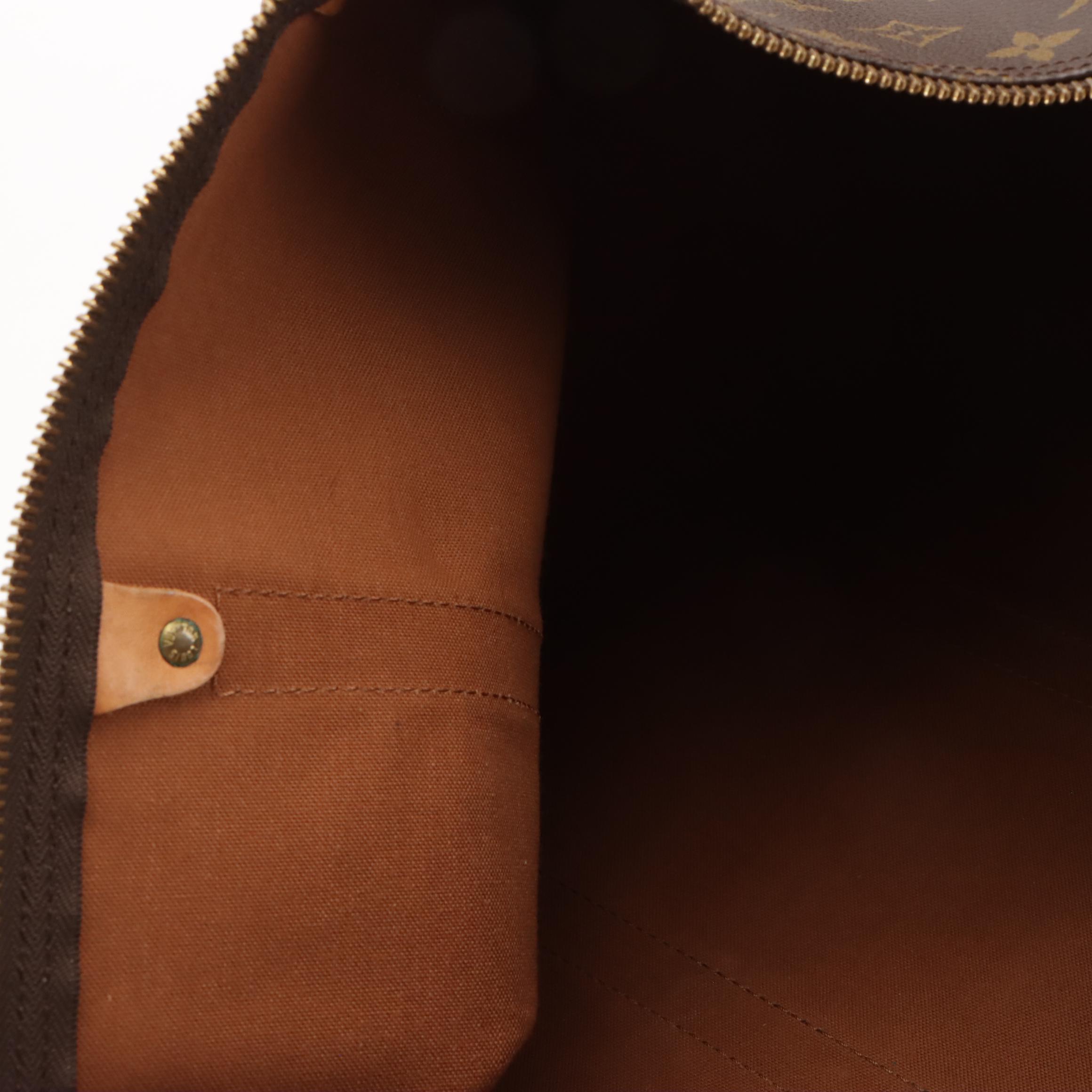 Louis Vuitton Keepall 55 Bandoulière in Monogram Canvas and Vachetta Leather