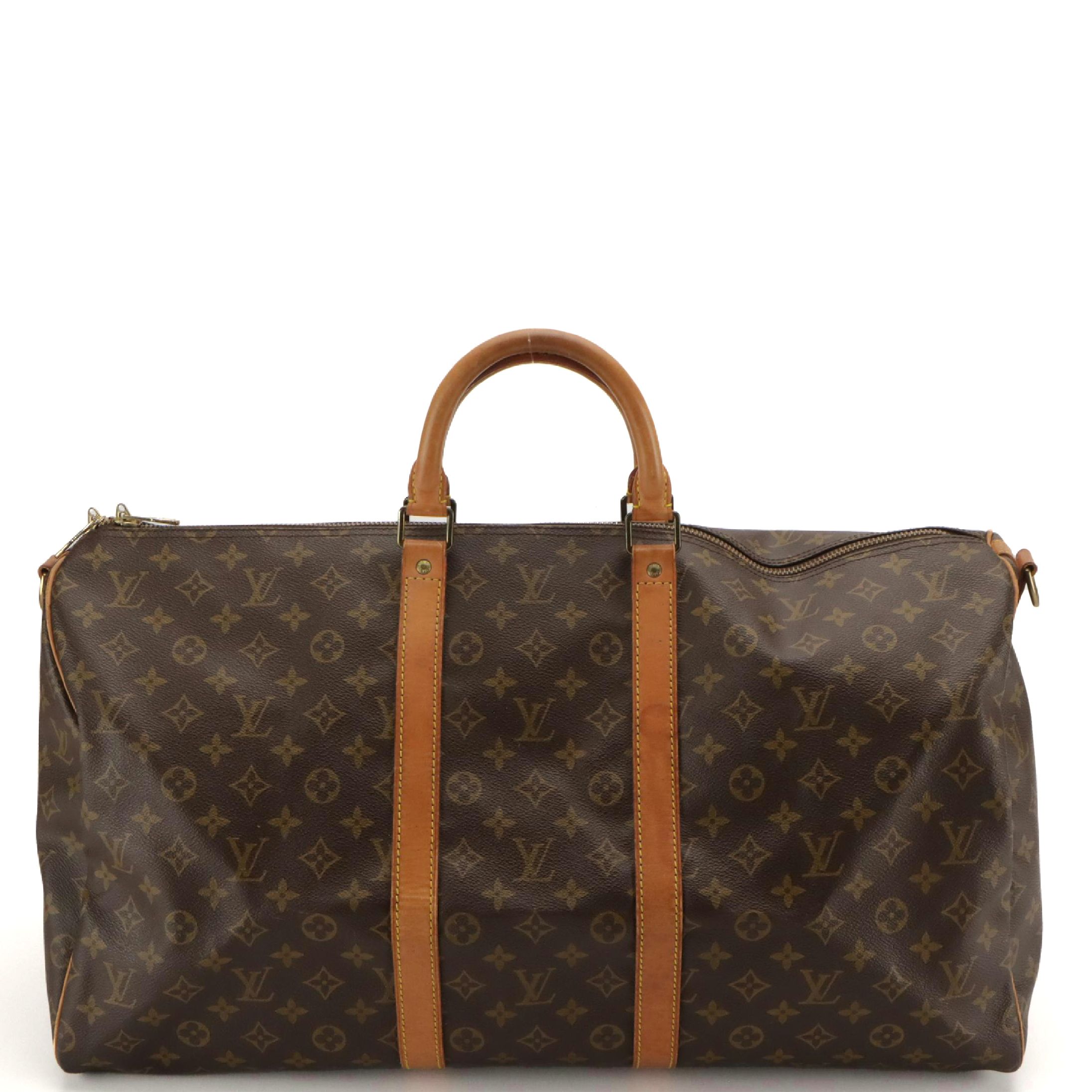 Louis Vuitton Keepall 55 Bandoulière in Monogram Canvas and Vachetta Leather