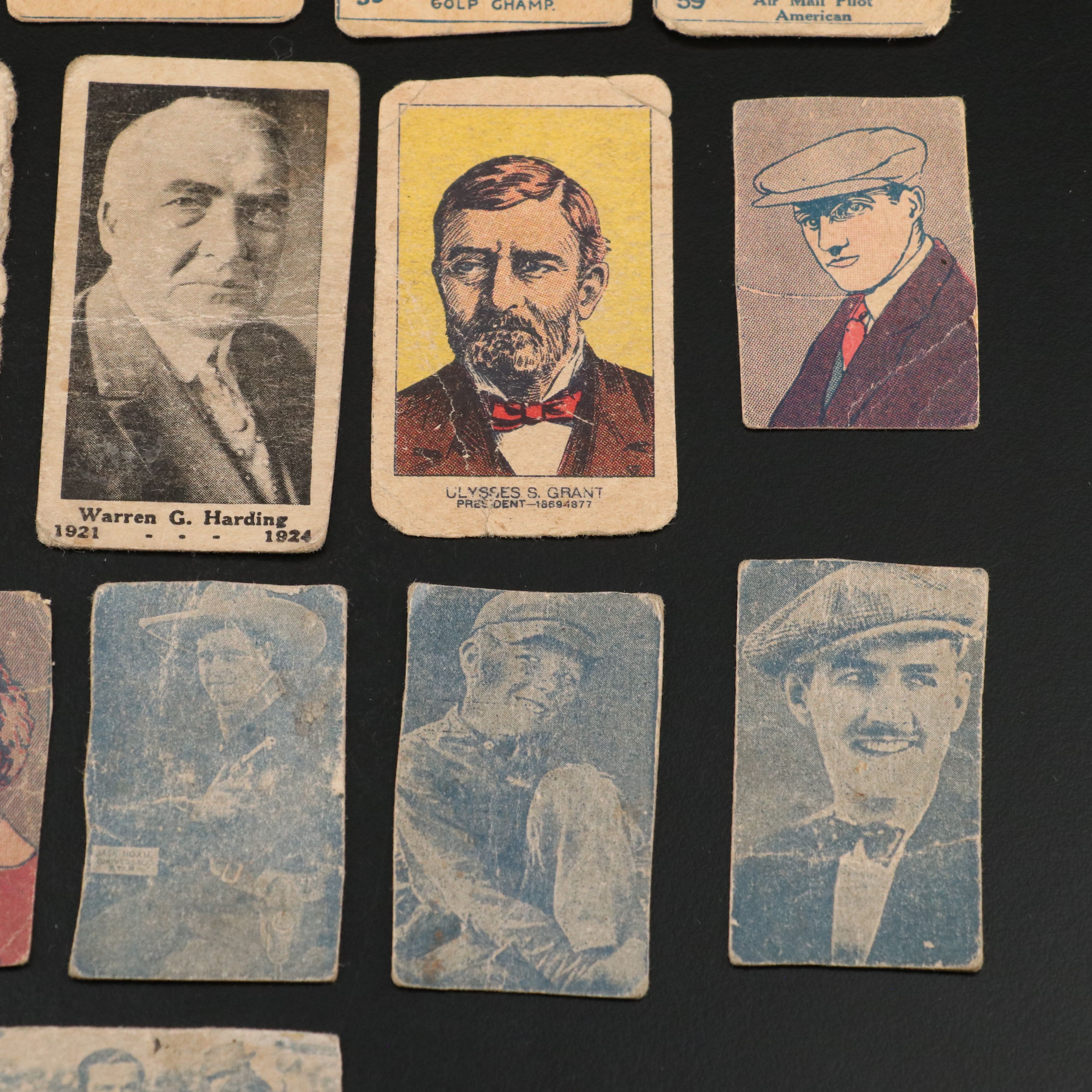 Twenty-Two W512 Trading Cards, Silent Film Stars, Including Chaplin, 1926