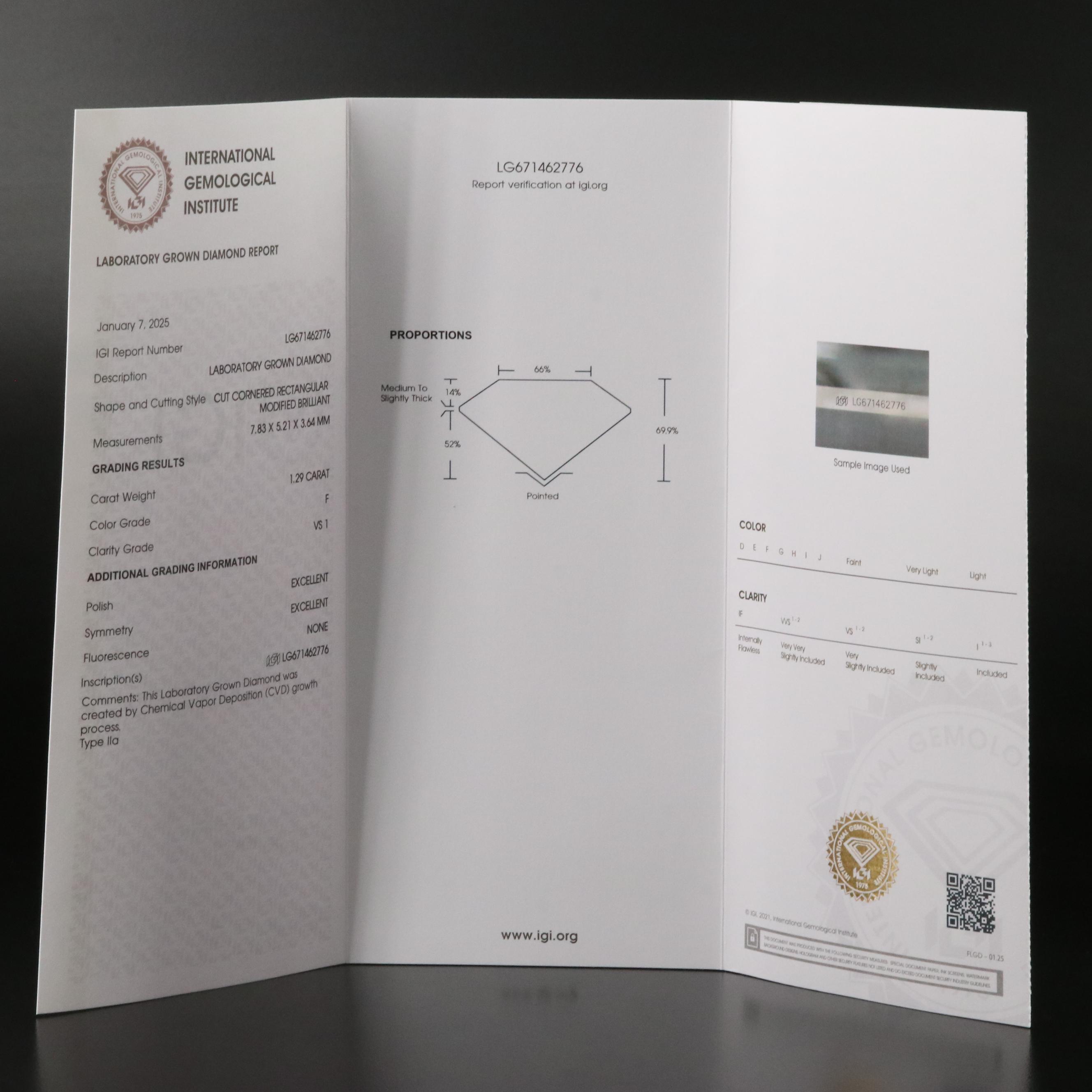 Loose 2.58 CTW Lab Grown Diamonds with IGI Reports