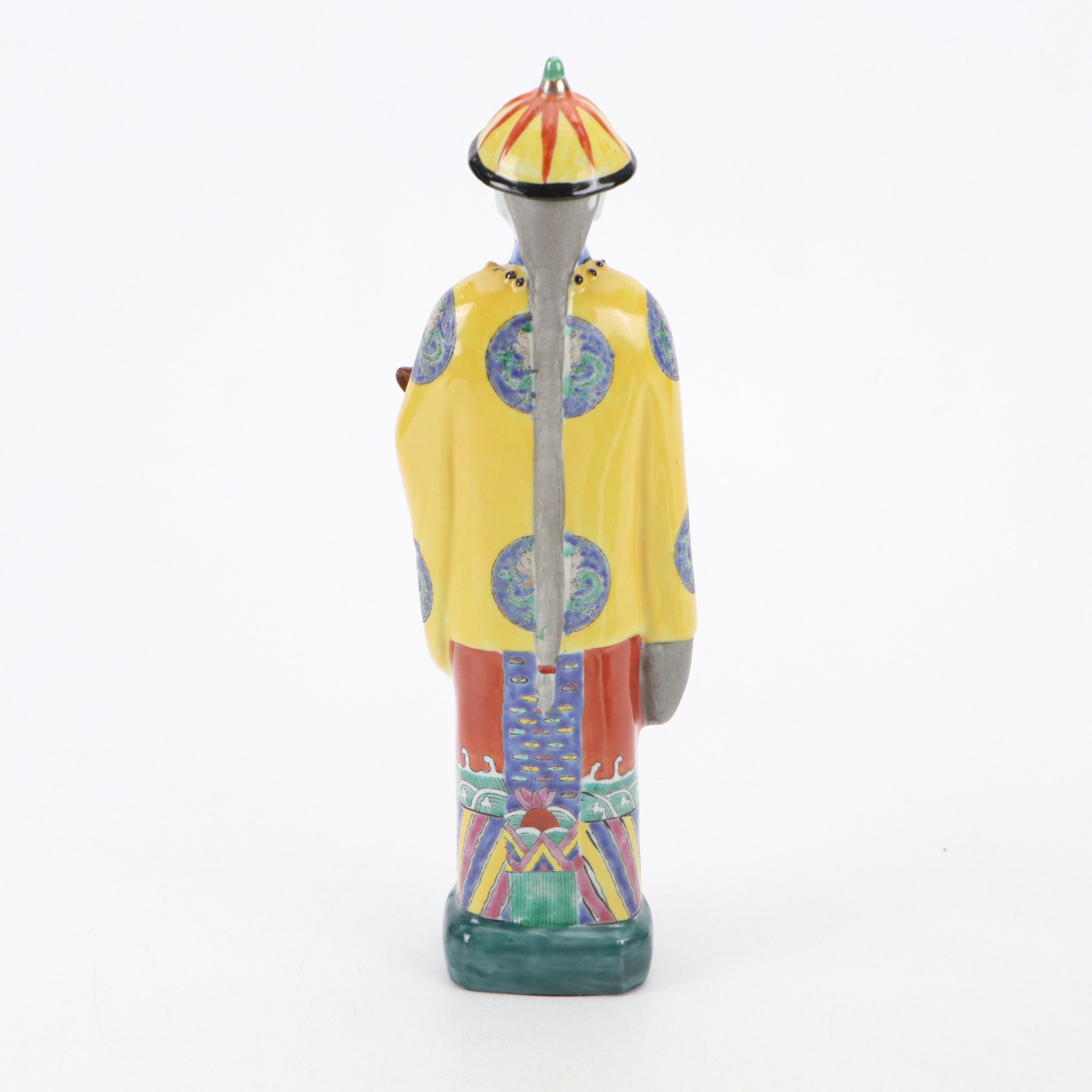 Chinese Porcelain Sanxing Deities Fu, Lu, Shao and Qing Style Emperor Figure