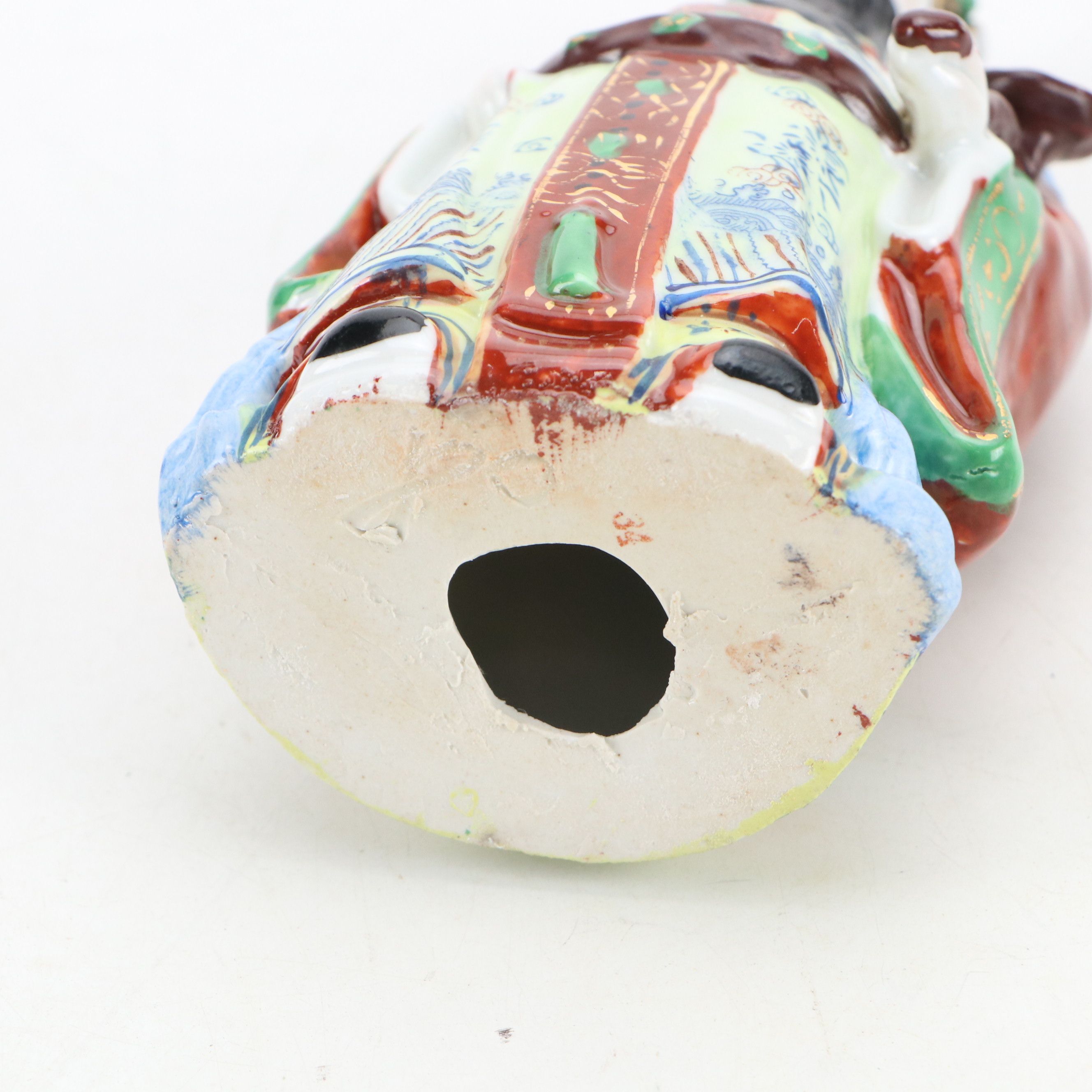 Chinese Porcelain Sanxing Deities Fu, Lu, Shao and Qing Style Emperor Figure