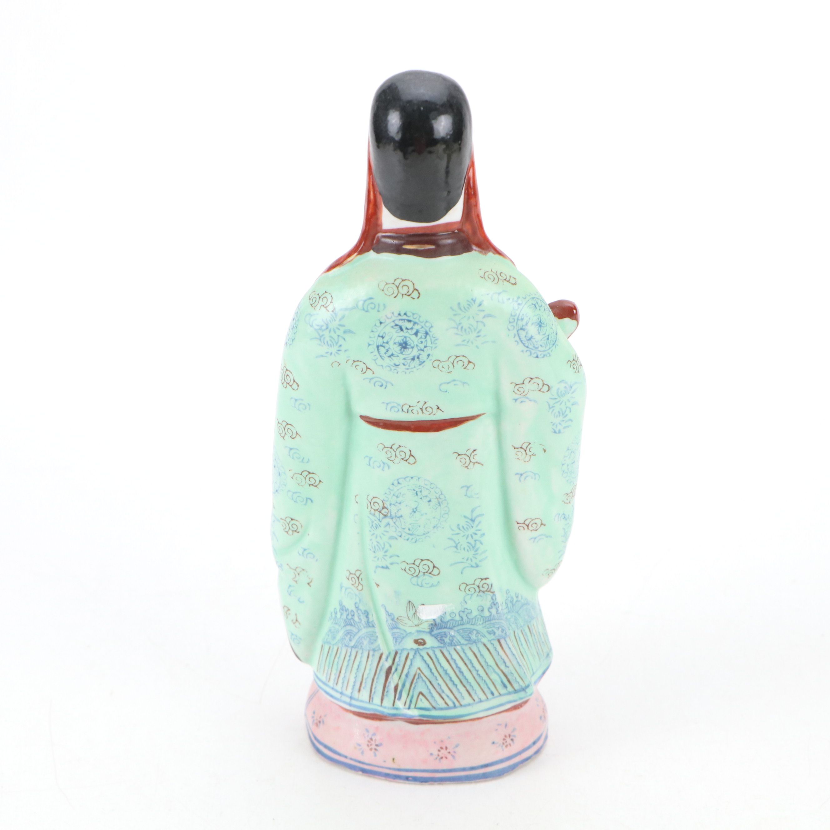 Chinese Porcelain Sanxing Deities Fu, Lu, Shao and Qing Style Emperor Figure