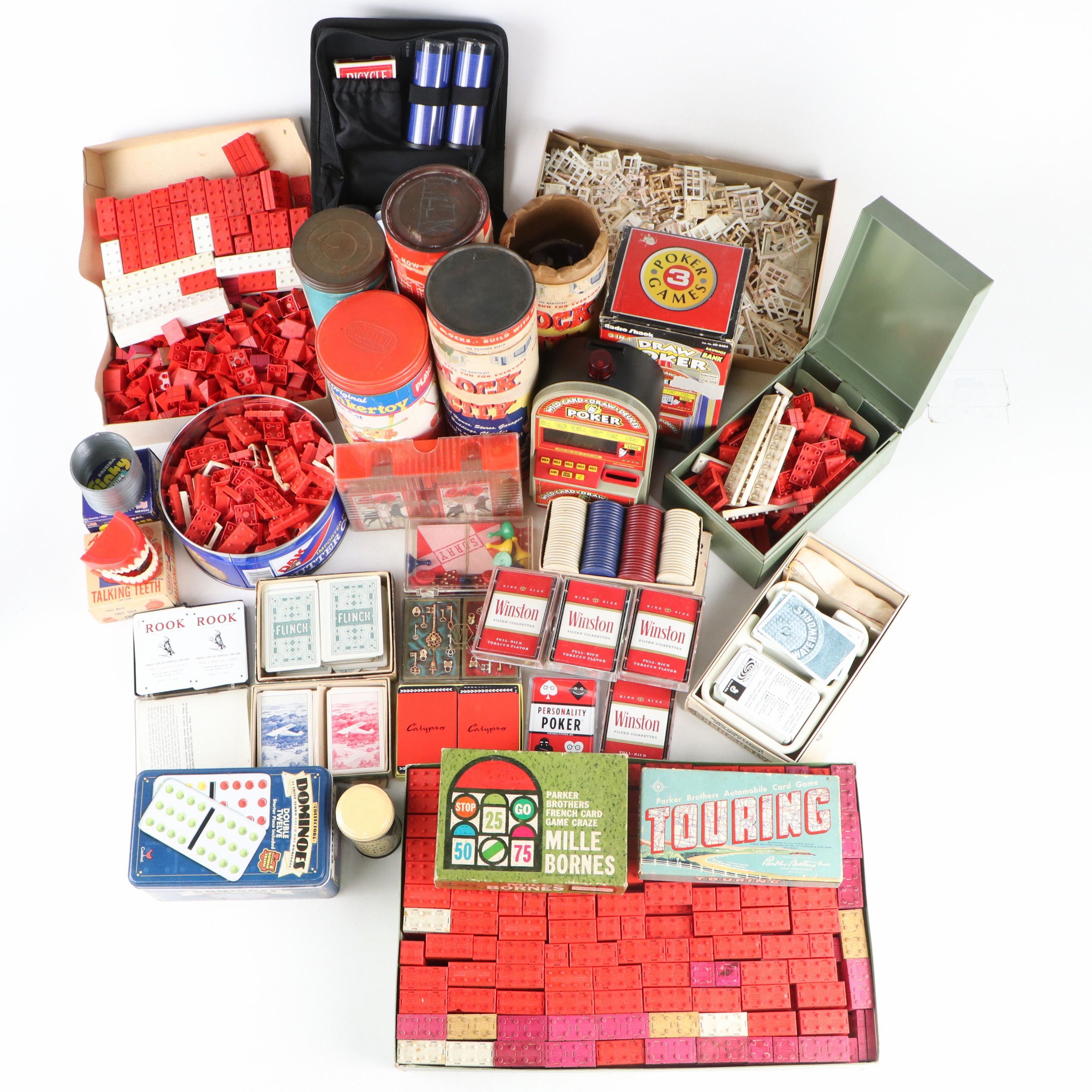 Elgo American Bricks,  Cards, Poker Chips with Other Toys and Games