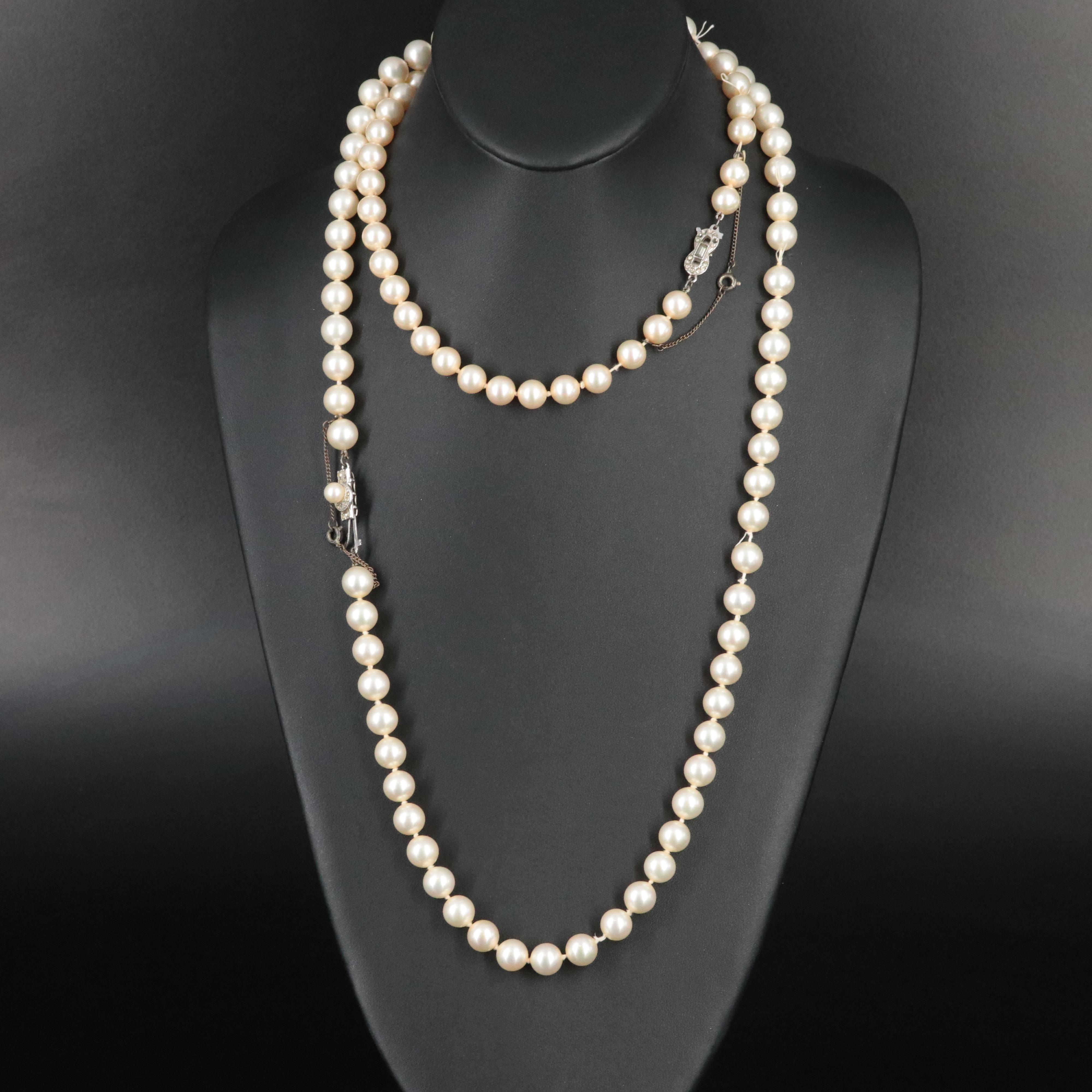 Vintage Single Strand Faux Pearls