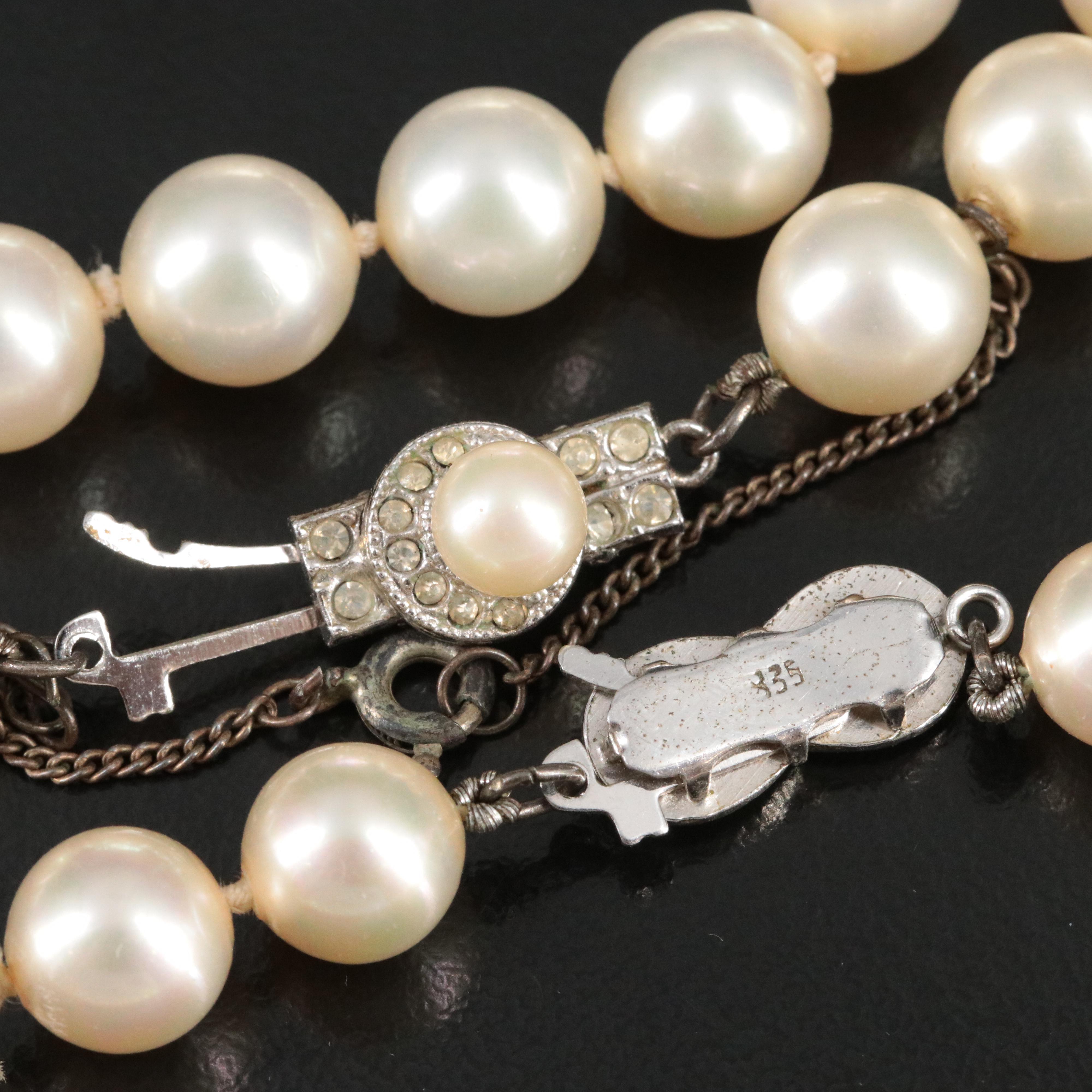 Vintage Single Strand Faux Pearls