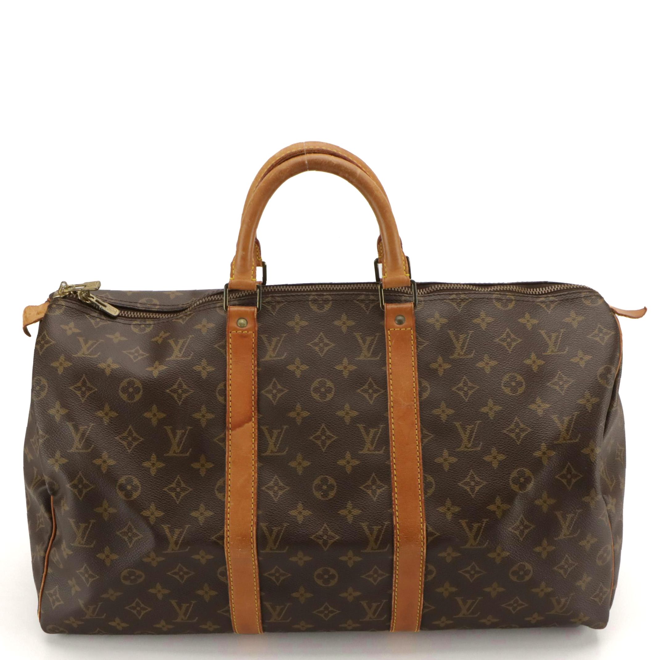 Louis Vuitton Keepall 50 in Monogram Canvas and Vachetta Leather