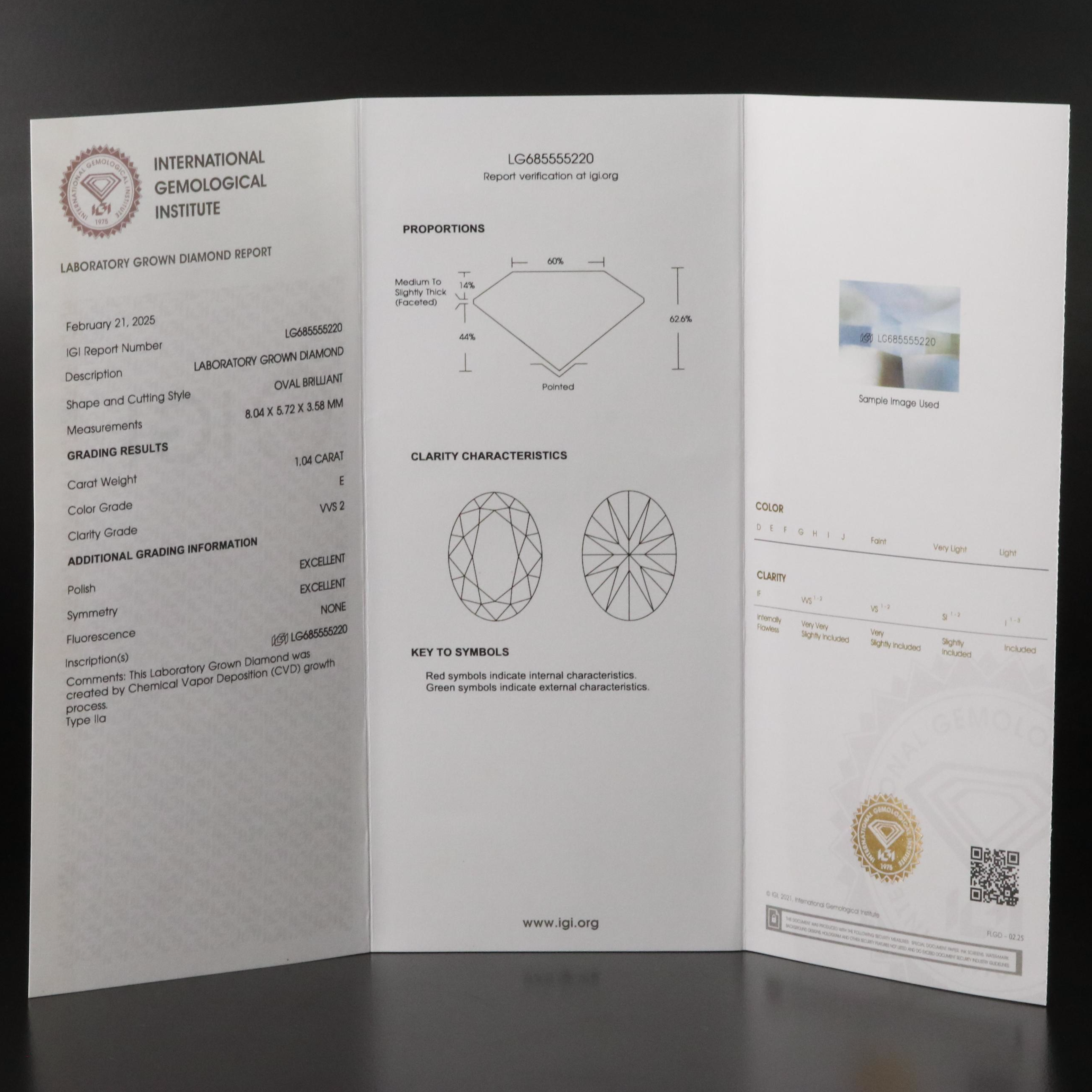 18K 7.12 CTW Lab Grown Diamond Three Stone Ring with IGI Reports